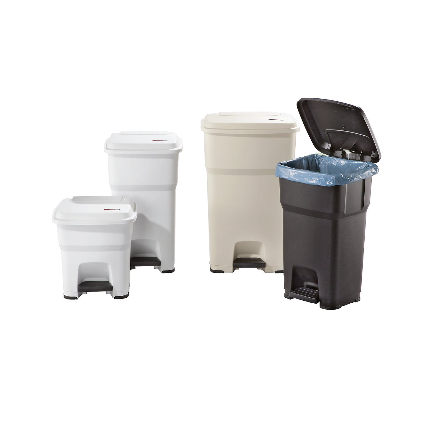 HERA pedal bin, capacity 60 l, WxHxD 390 x 690 x 390 mm, black.