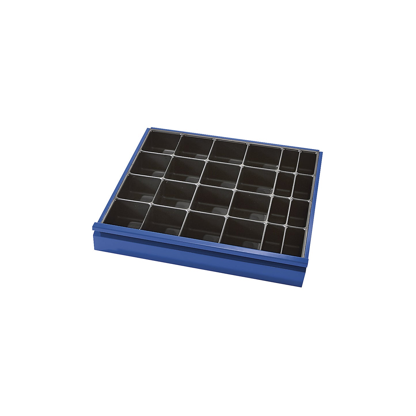 Drawer dividers, 1 small parts insert with 24 compartments, for drawer height 60 + 90 mm.