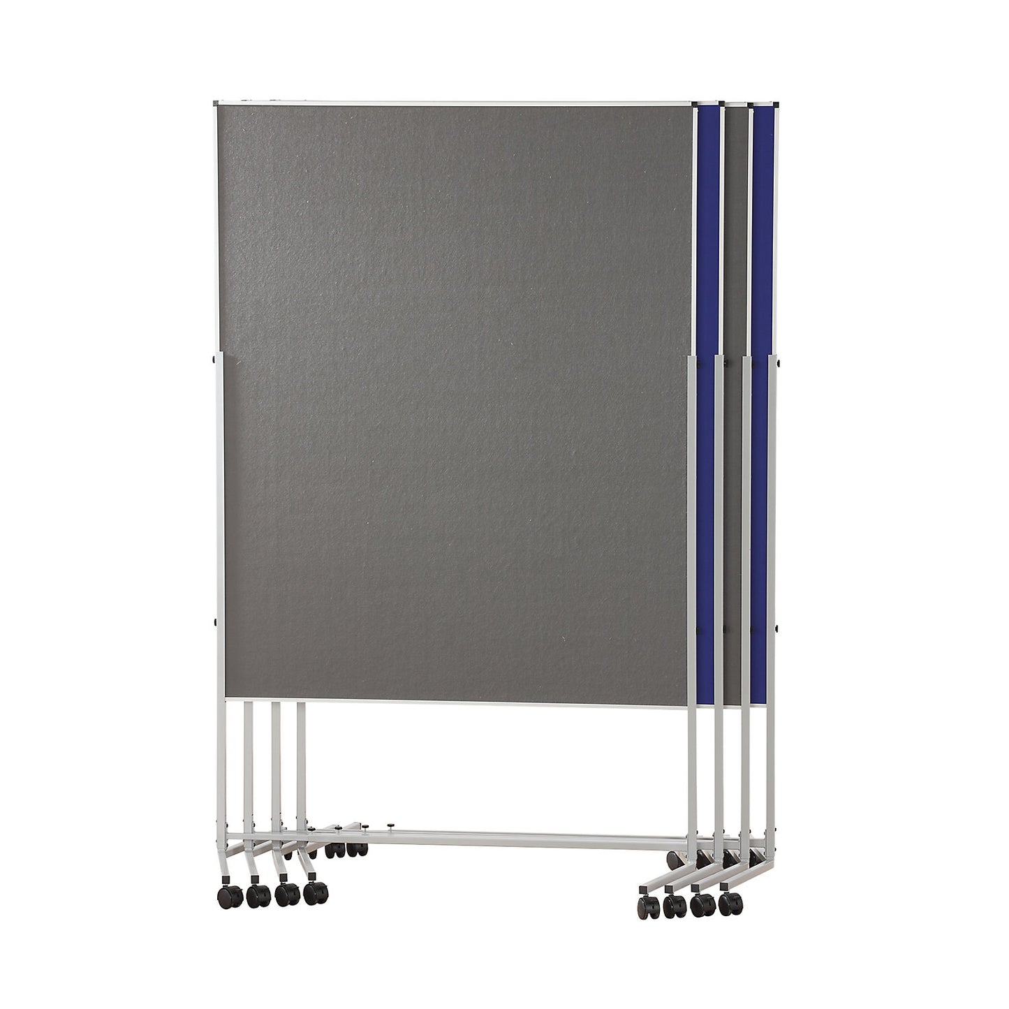 Presentation board, variable, felt coating on both sides, grey.