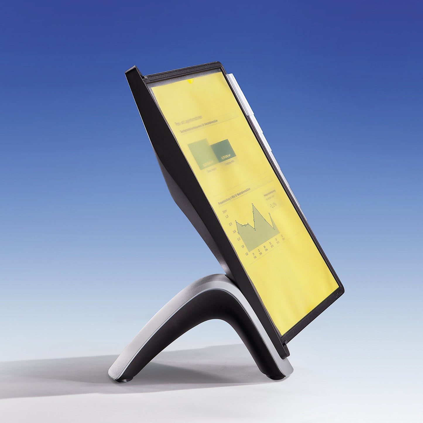 SHERPA STYLE table stand set, 10 A4 clear view panels, incl. clip-on tabs.