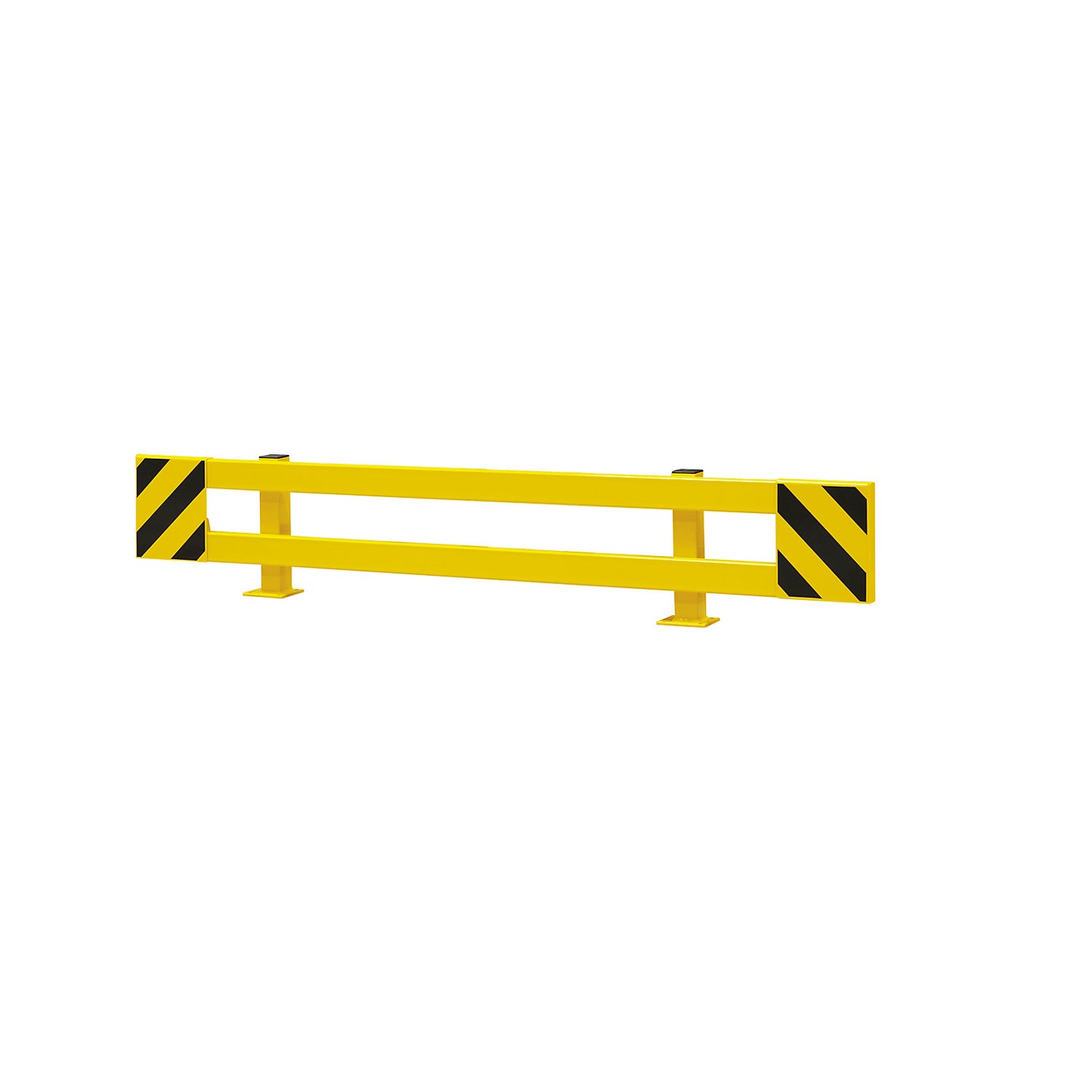 Rack protection guard rail set, for double sided shelving, variable width 1700 - 2100 mm, outdoor.