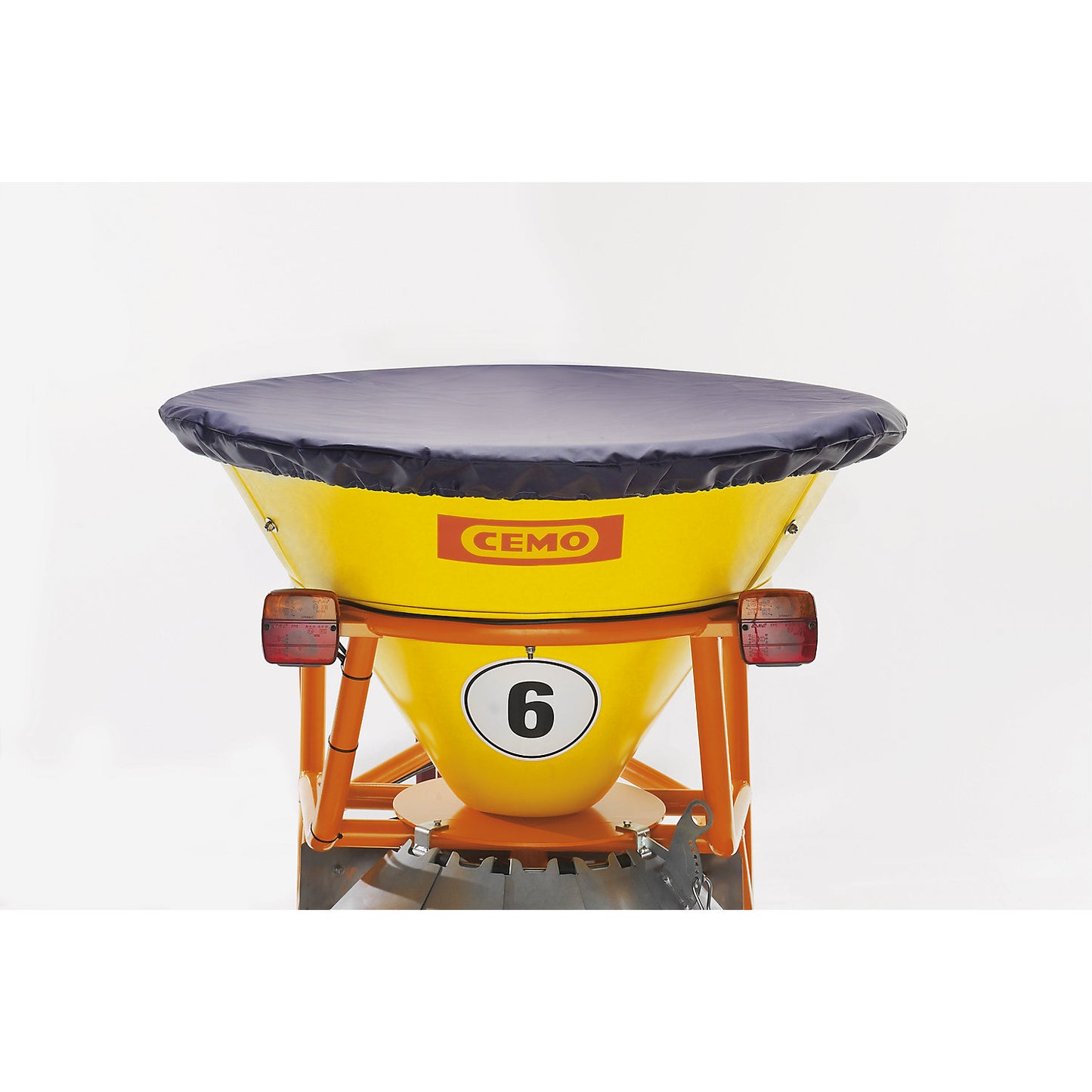 Cover for filling hopper, for large salt spreaders, protects scattering material.