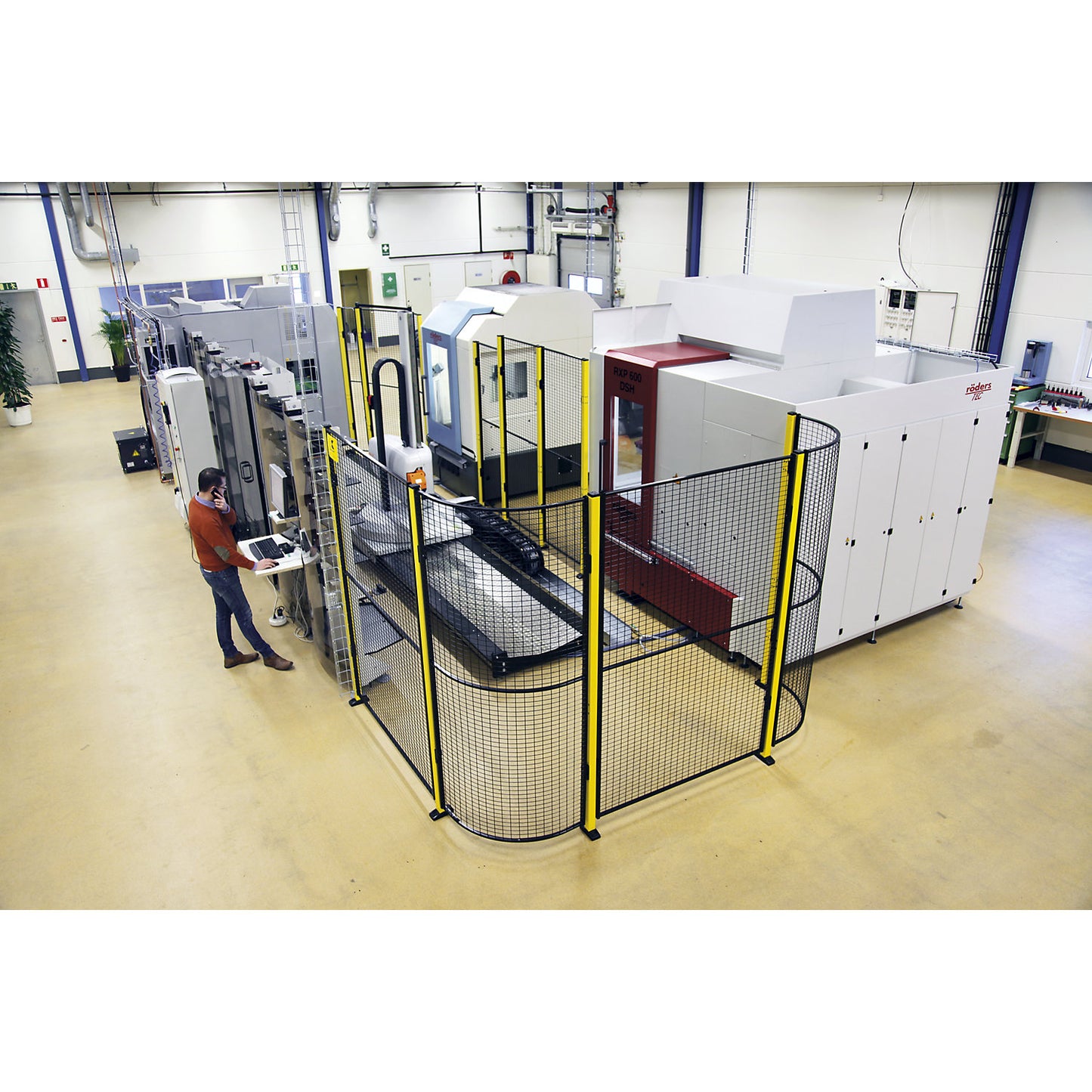 CONTOUR 90° corner element, for X-GUARD CLASSIC machine protective fencing, height 2200 mm.