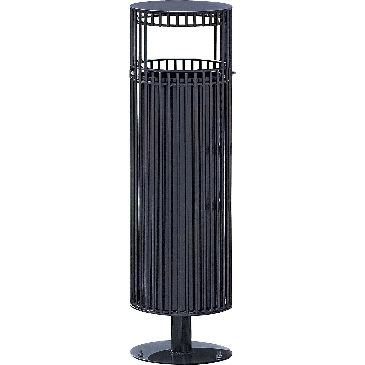 Outdoor waste collector, capacity 30 l, powder coated steel, grey.