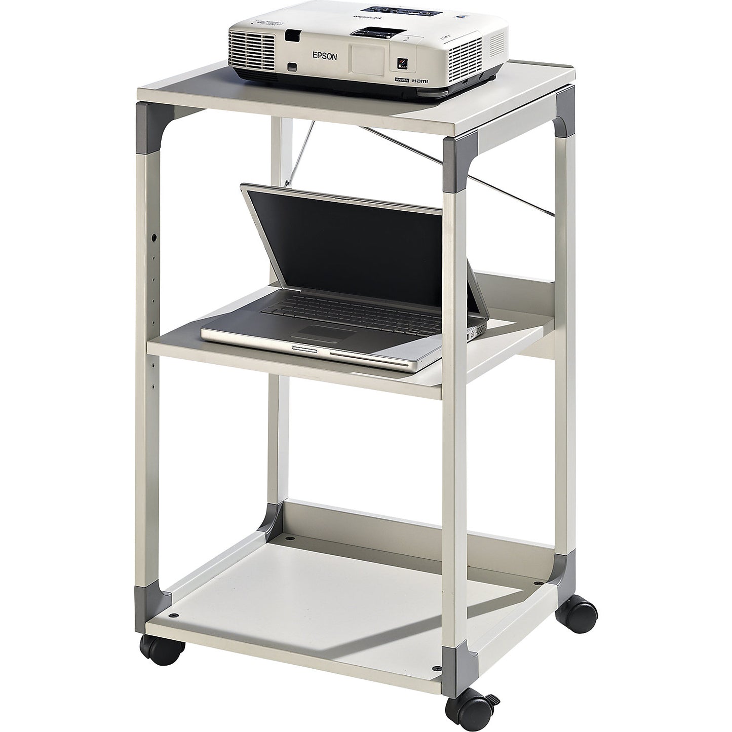 OHP / projector trolley, HxWxD 882 x 508 x 432 mm, grey.