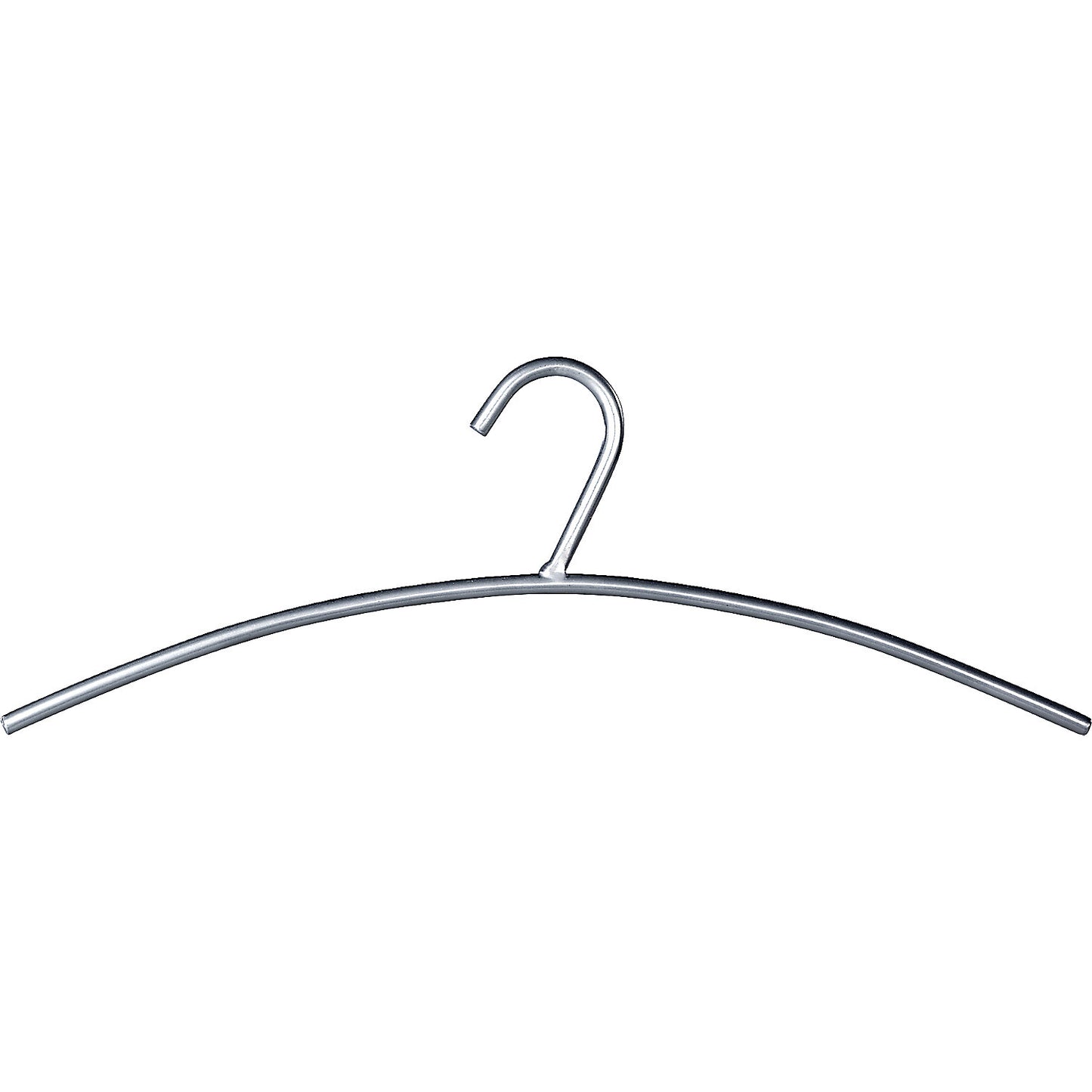 Coat hanger, white aluminium, pack of 5, without trouser bar.