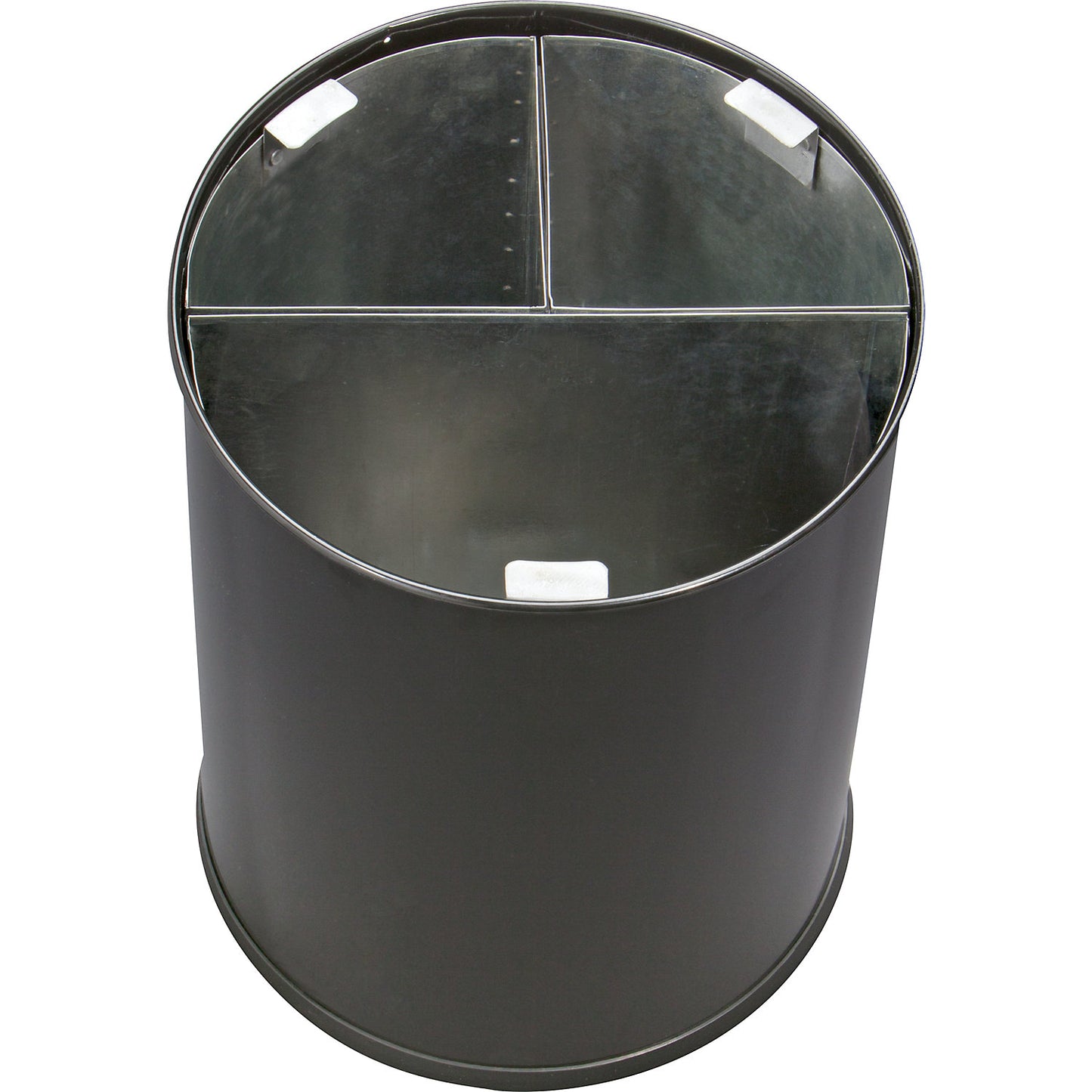 Rubbish bin with 3-compartment sorting, capacity 40 l, height 470 mm, black.