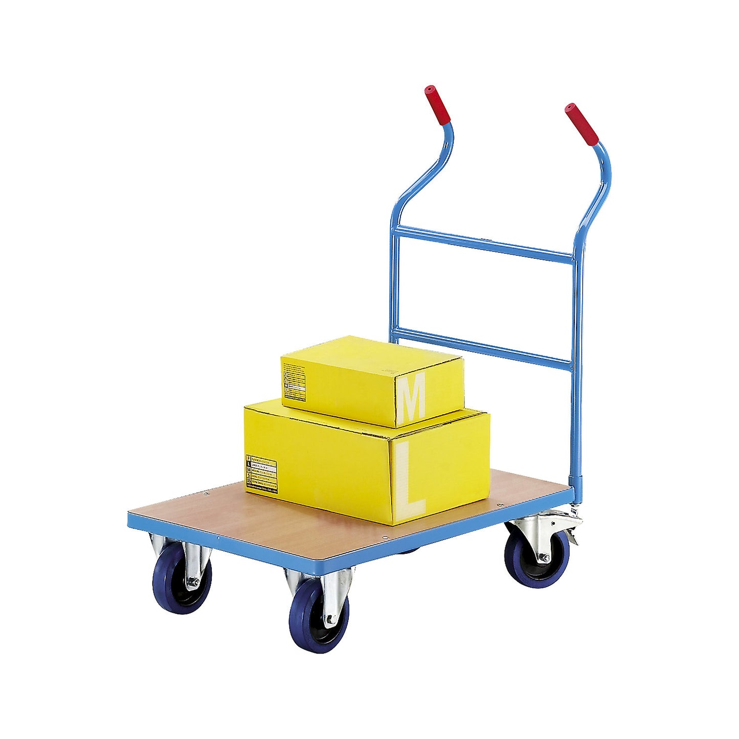 Platform truck, with push handle, loading height 235 mm.