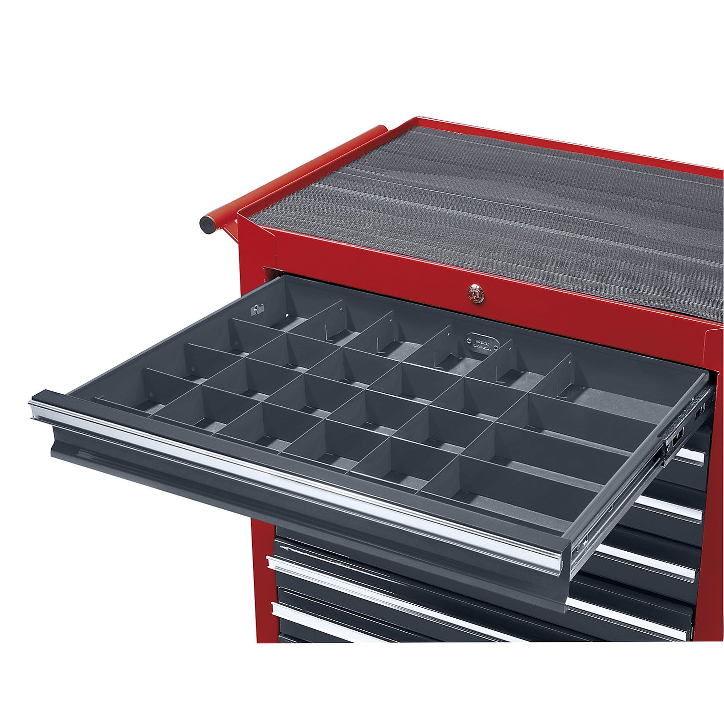 Drawer divider set, 3 longitudinal and 5 cross dividers, for drawers HxW 75 x 570 mm.