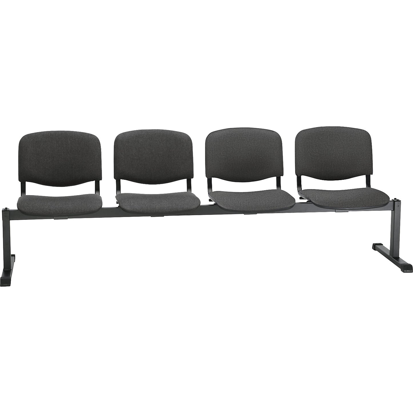 Bench unit, without table, 4 seats, blue upholstery.