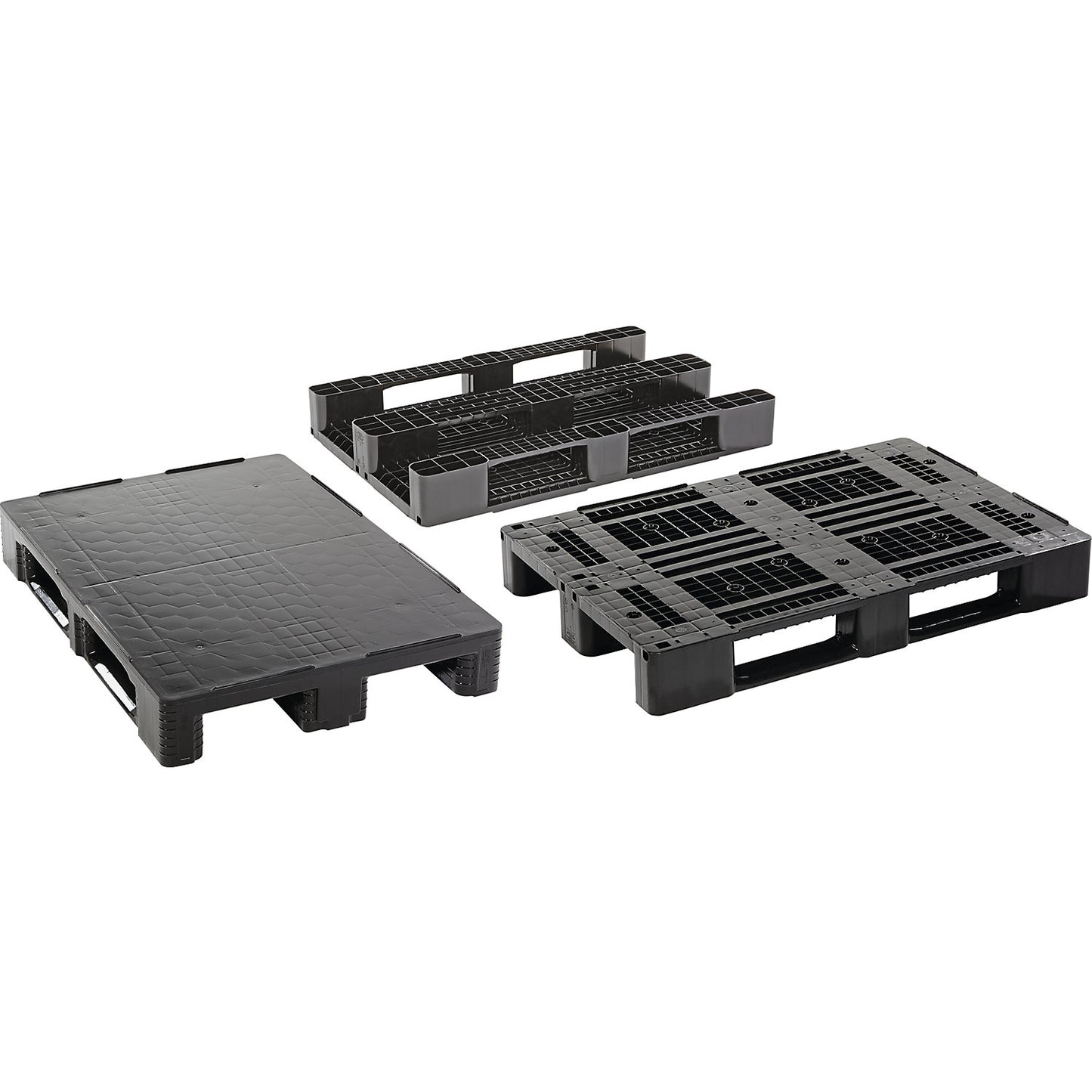 Plastic pallet, max. static load 7500 kg, width 800 mm, closed.
