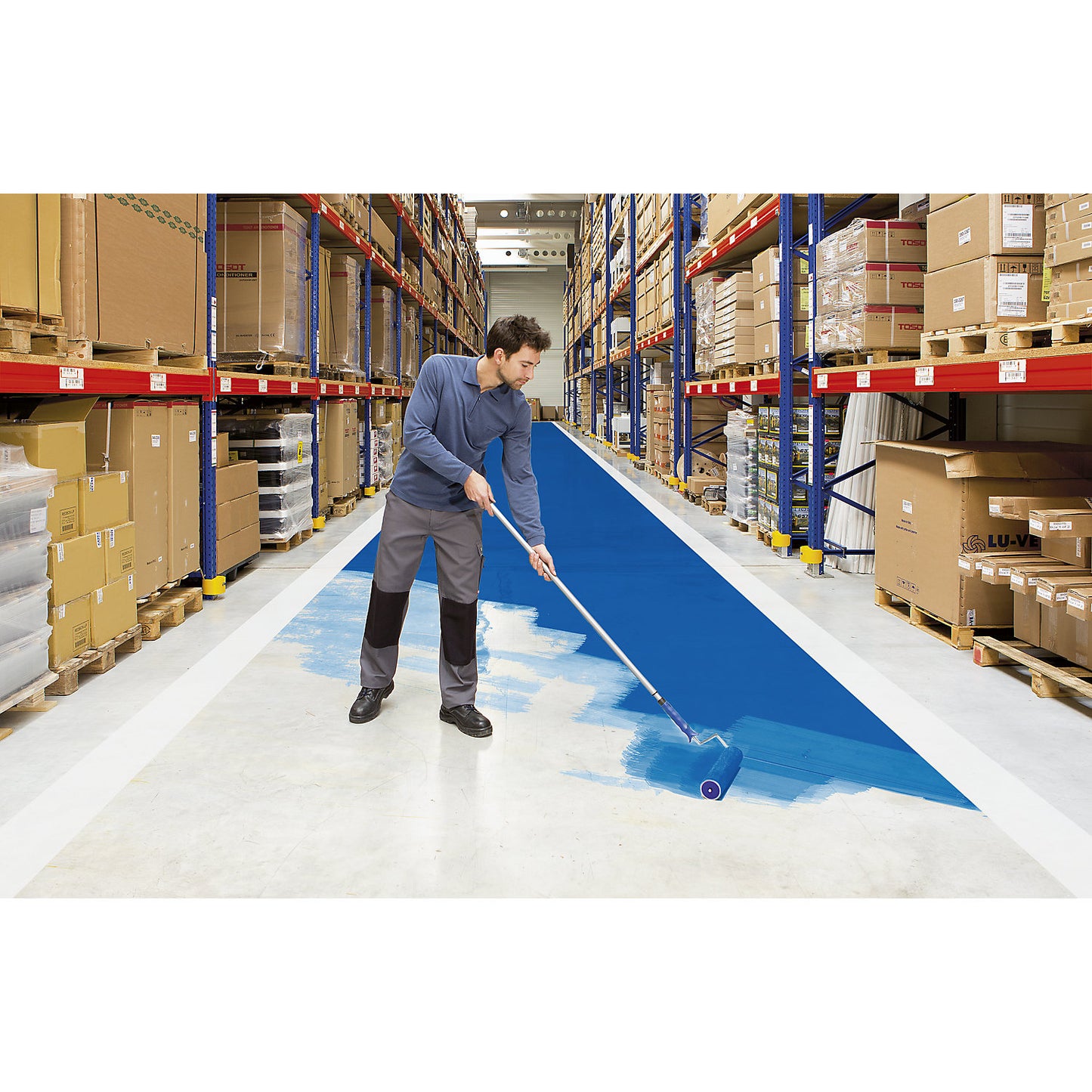 2K floor coating, 5 litre bucket, white.