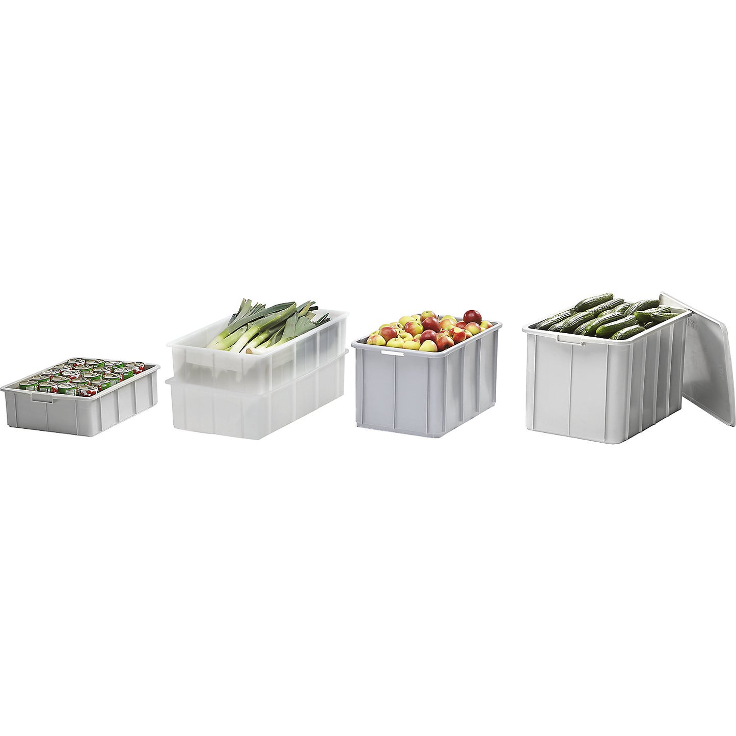 Stacking container made of polypropylene, capacity 60 l, external dimensions LxWxH 600 x 400 x 339 mm, natural.