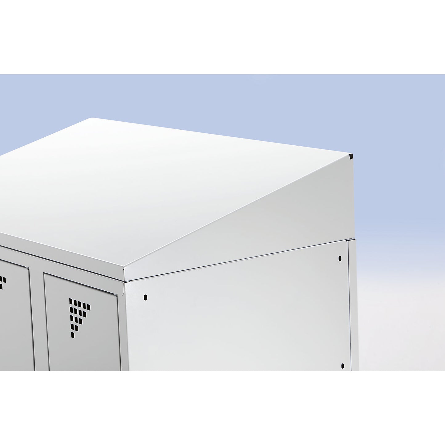 Sloping roof attachment, height 25 / 156 mm, width 400 mm, for 2 compartments.