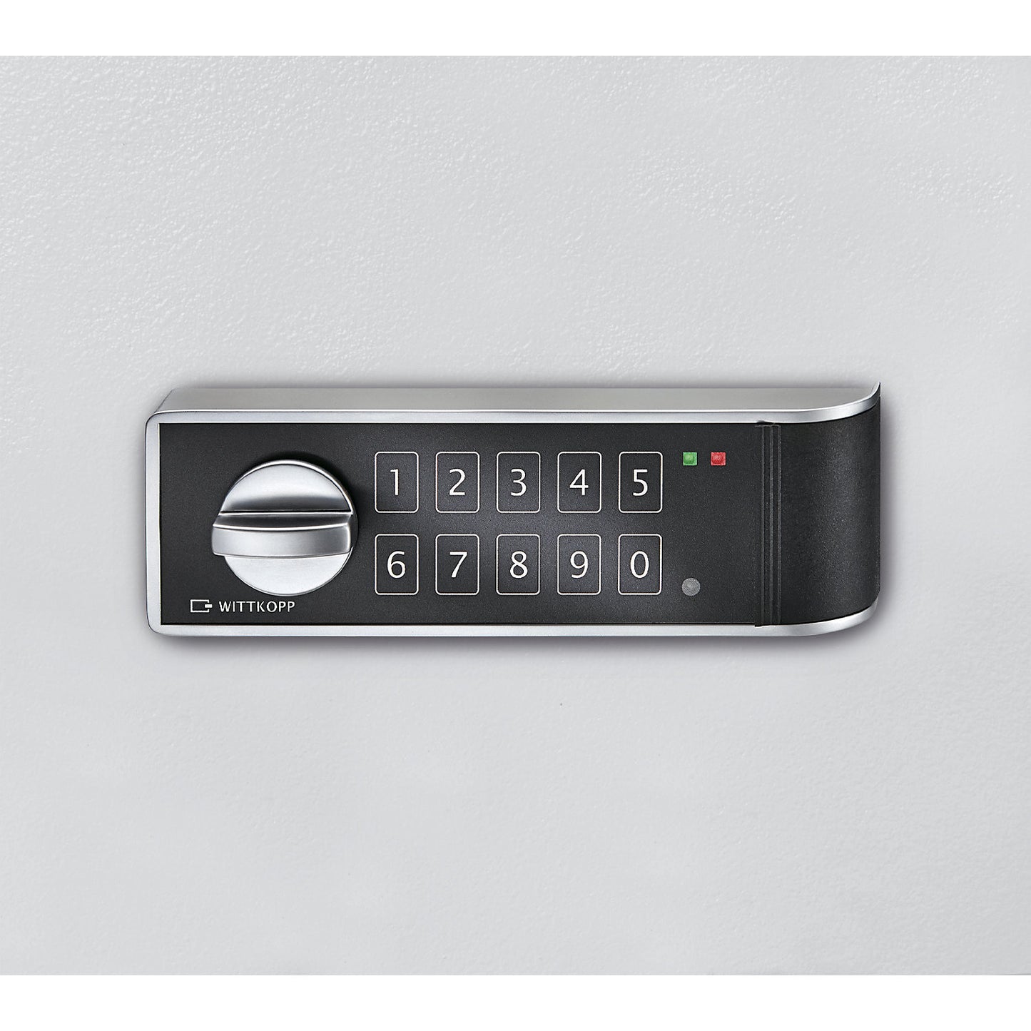 Electronic lock, 1 master code and 9 user codes, extra cost.