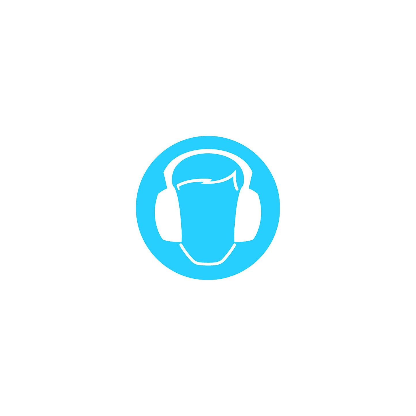 PVC pictogram, hearing protection, pack of 2, self-adhesive.