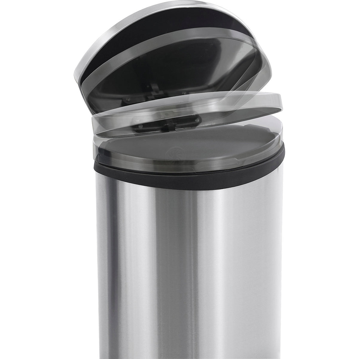 Waste collector with pedal, shell shape, capacity 10 l, HxWxD 450 x 255 x 295 mm, sheet steel body painted white.
