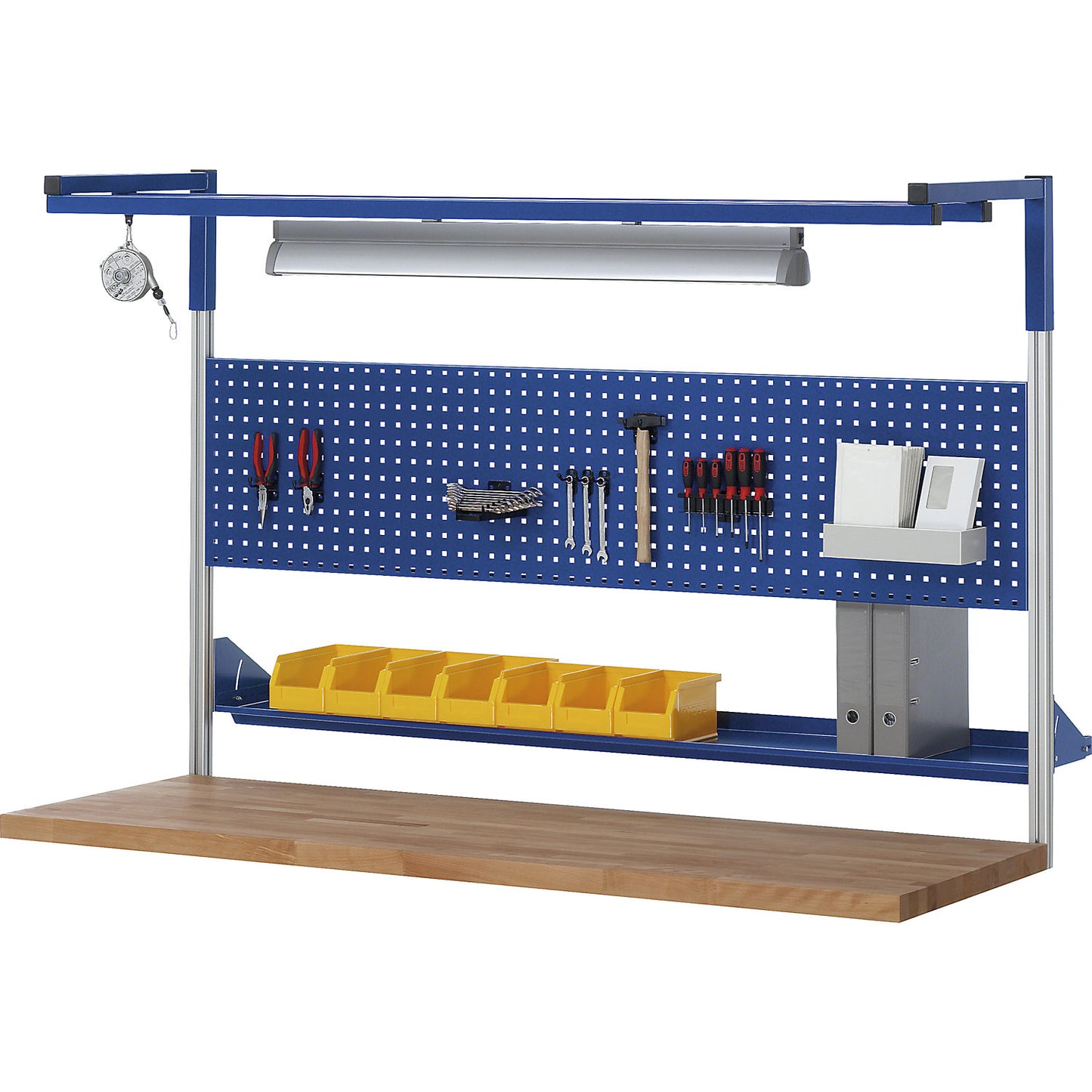 System upright set, 2 system uprights, for work table width 2000 mm.