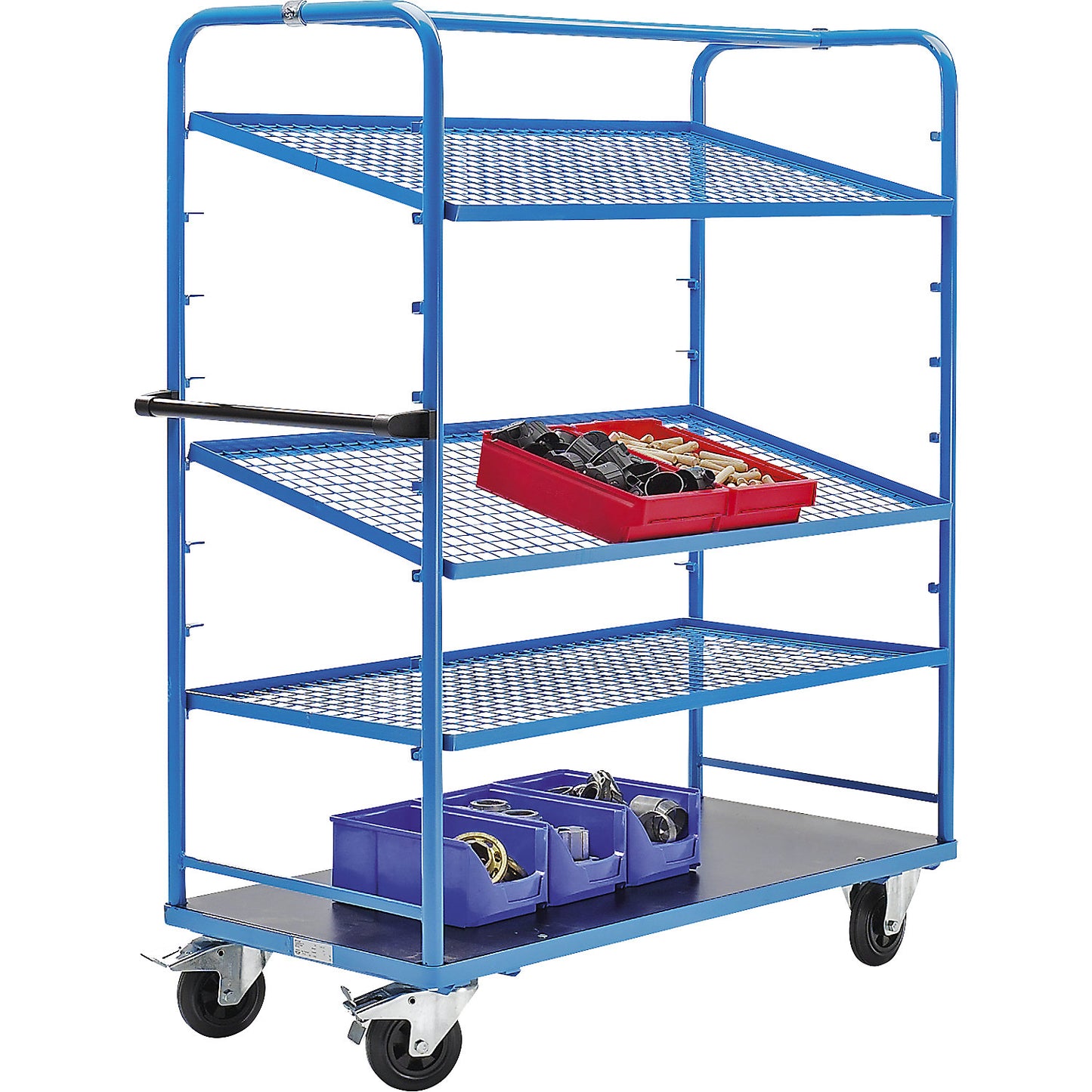 Shelf trolley, for 8 shelves, without shelves.
