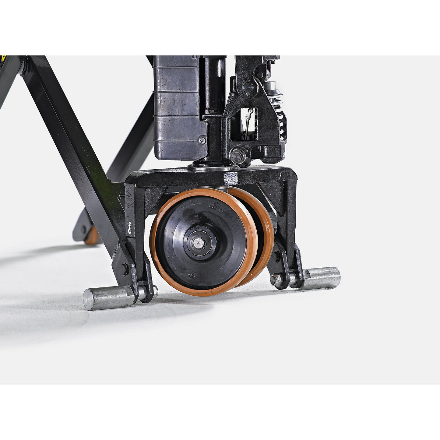 High-lift pallet truck, manual hydraulics, max. load 1000 kg, fork length 2000 mm.