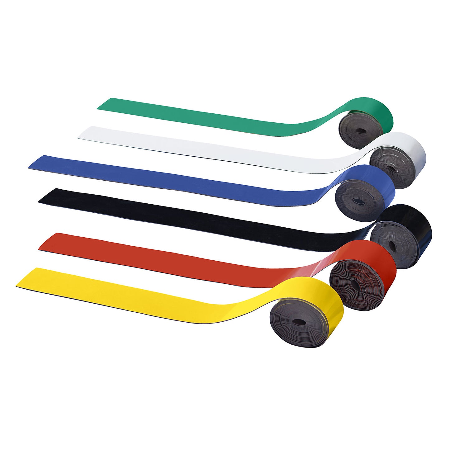 Magnetic strip, LxW 500 x 20 mm, pack of 18, white.