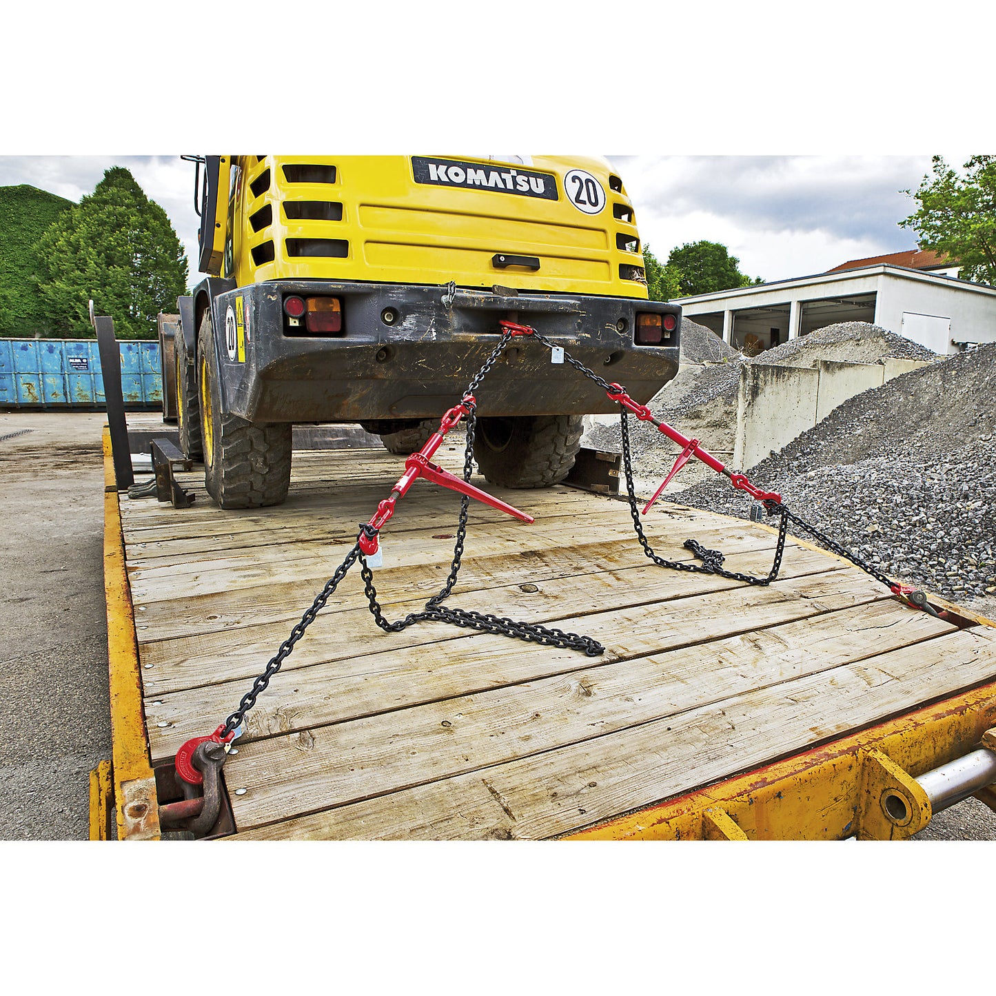 Restraint chain system, two-part, link thickness 13 mm.