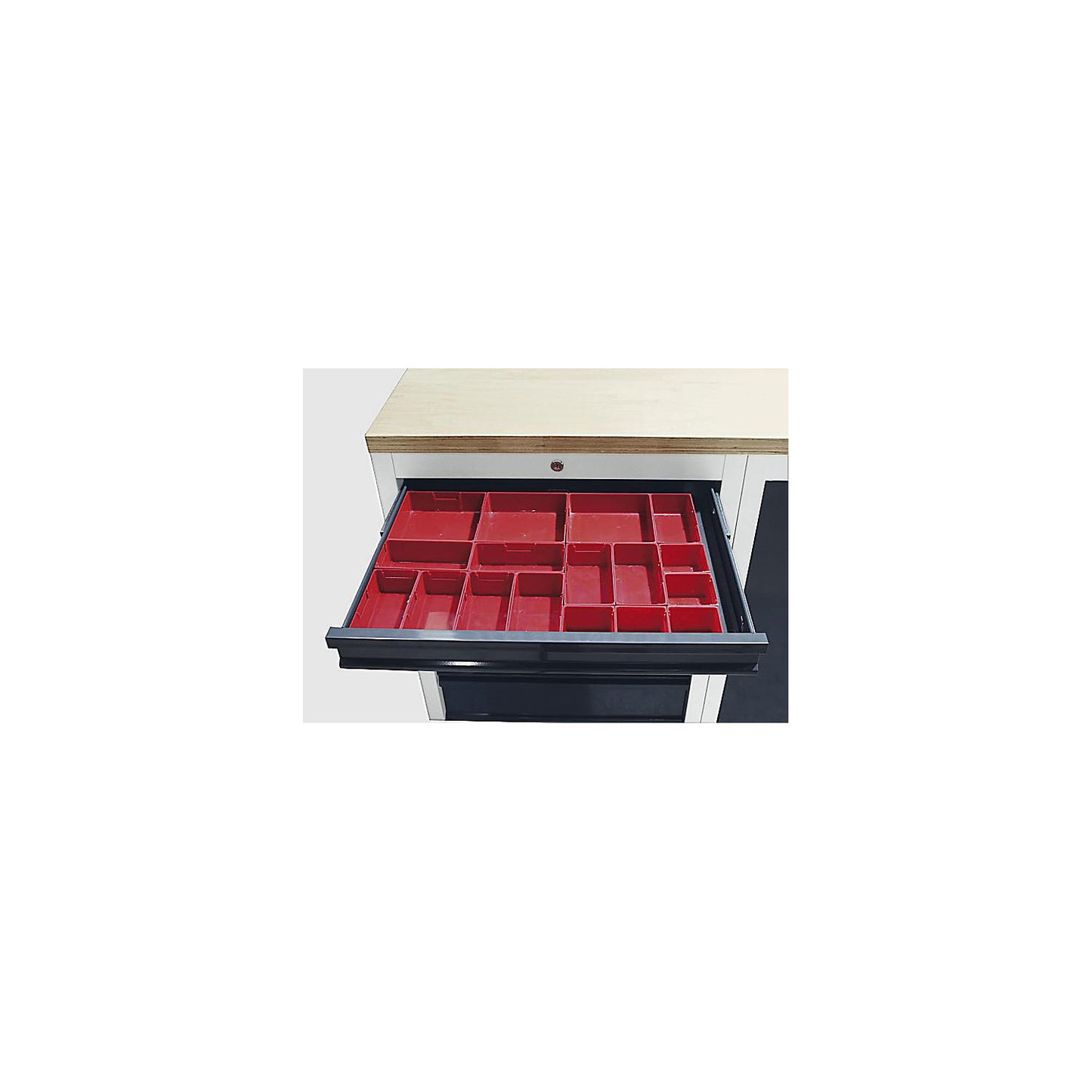 Plastic container set, 17-piece, set.