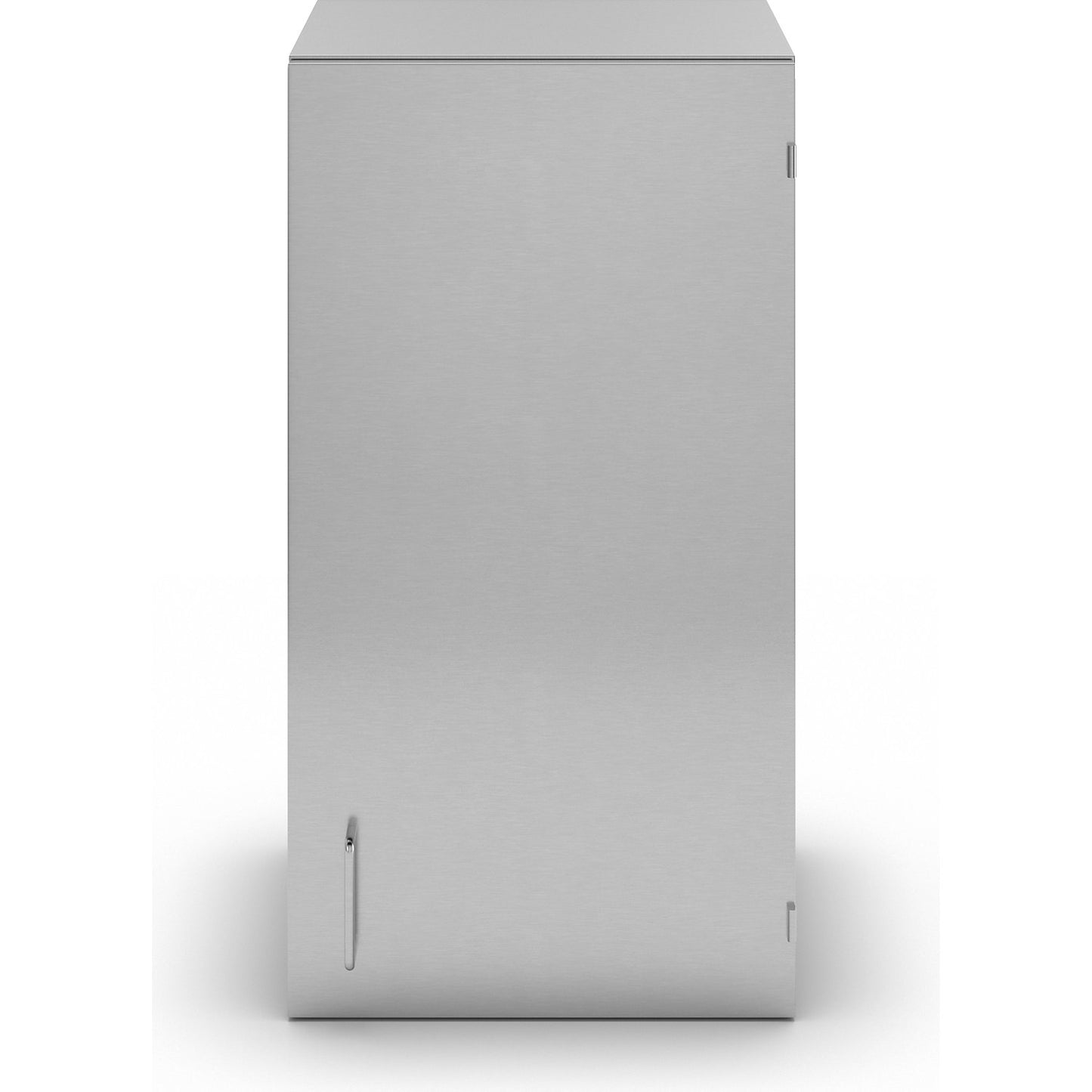 Cleanroom wall mounted cupboard made of stainless steel, 1 hinged door, width 400 mm.