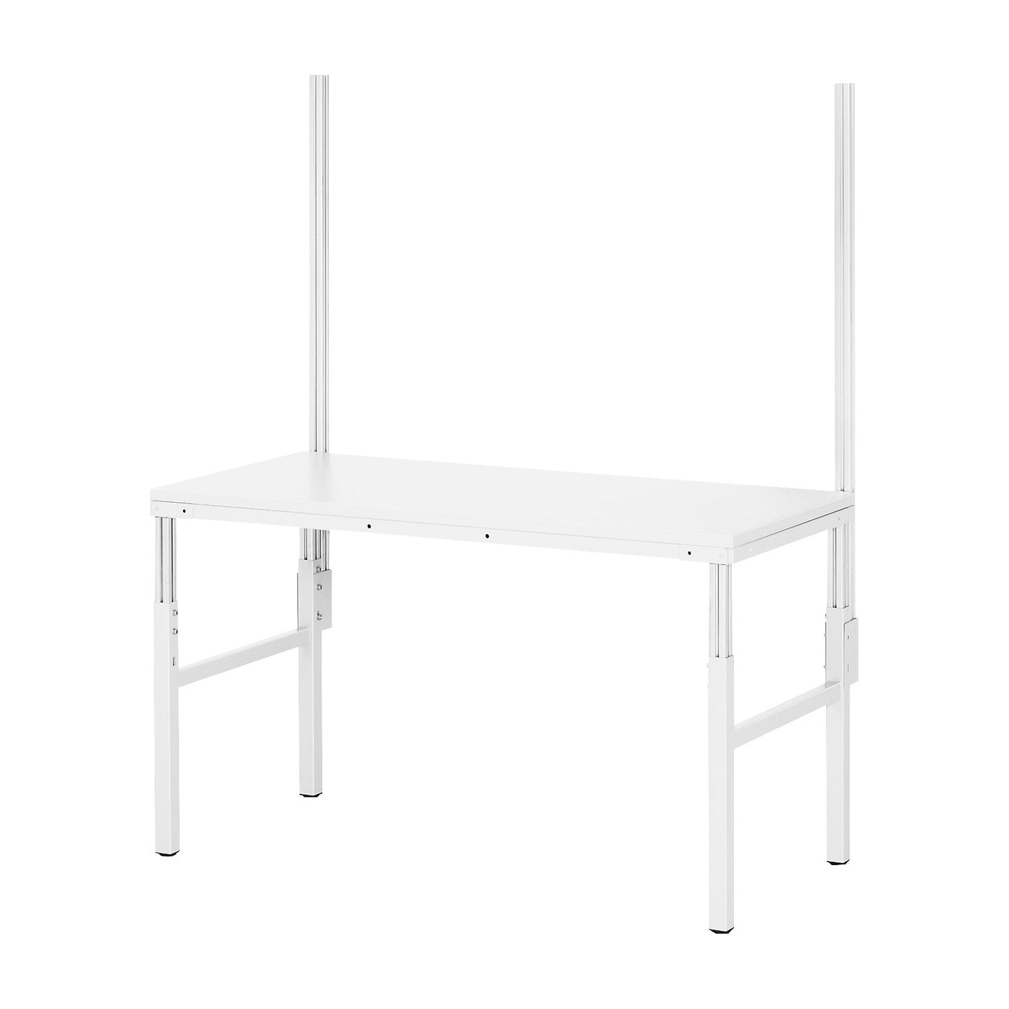 Add-on set, with system supports, for standard table.