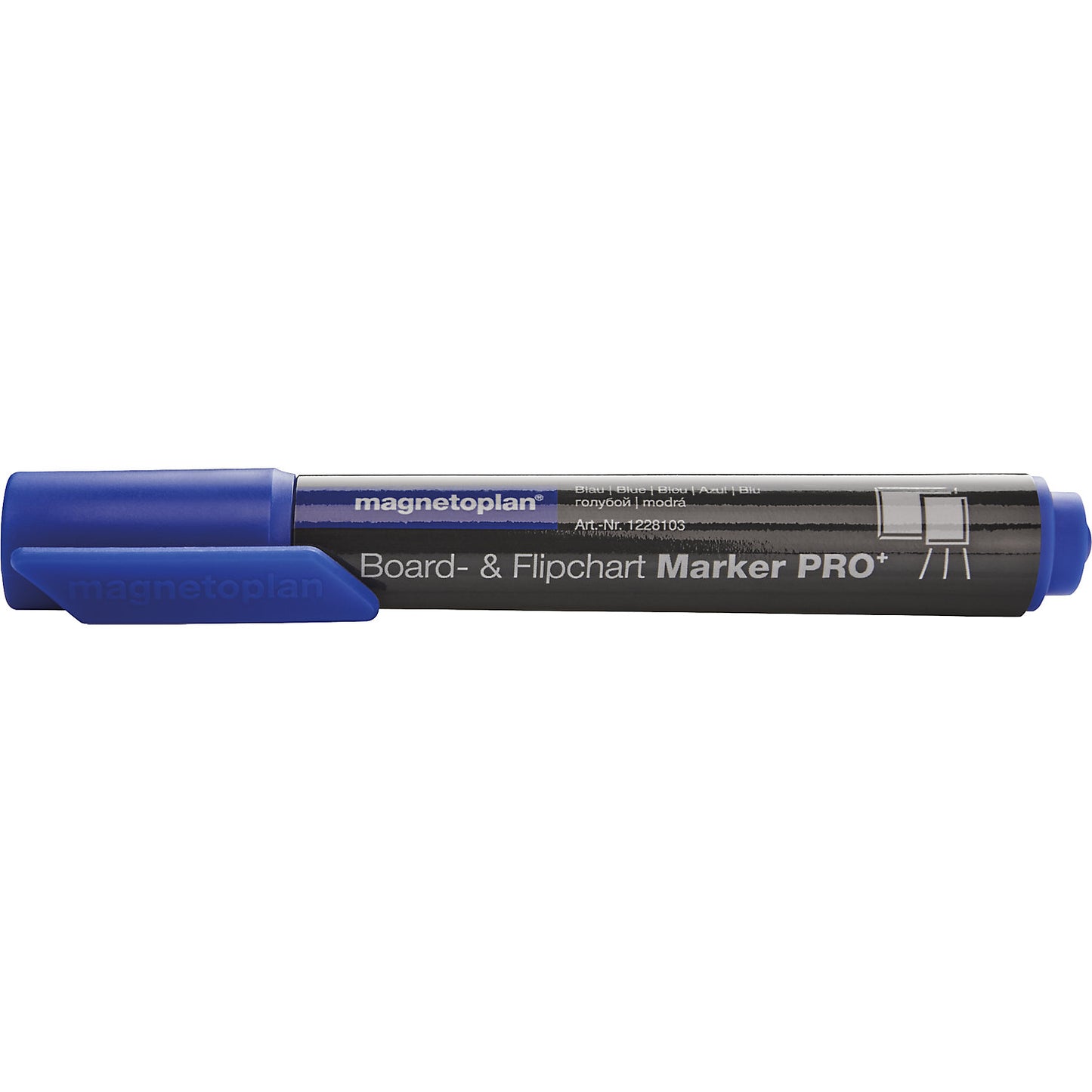 PRO+ board and flip-chart marker, line width 1.5 - 3 mm, pack of 24, blue.