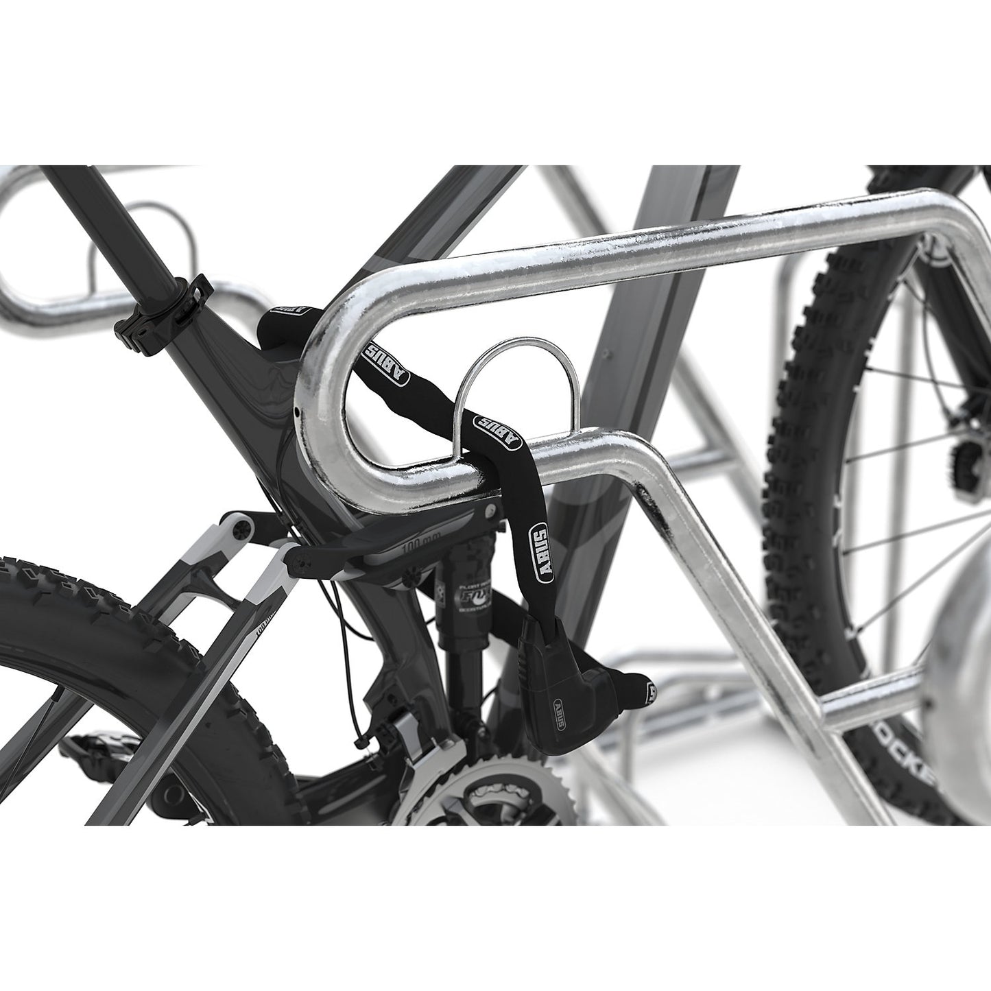 Lean-to bicycle rack, 4600 XBF, single sided model, 2 parking spaces.