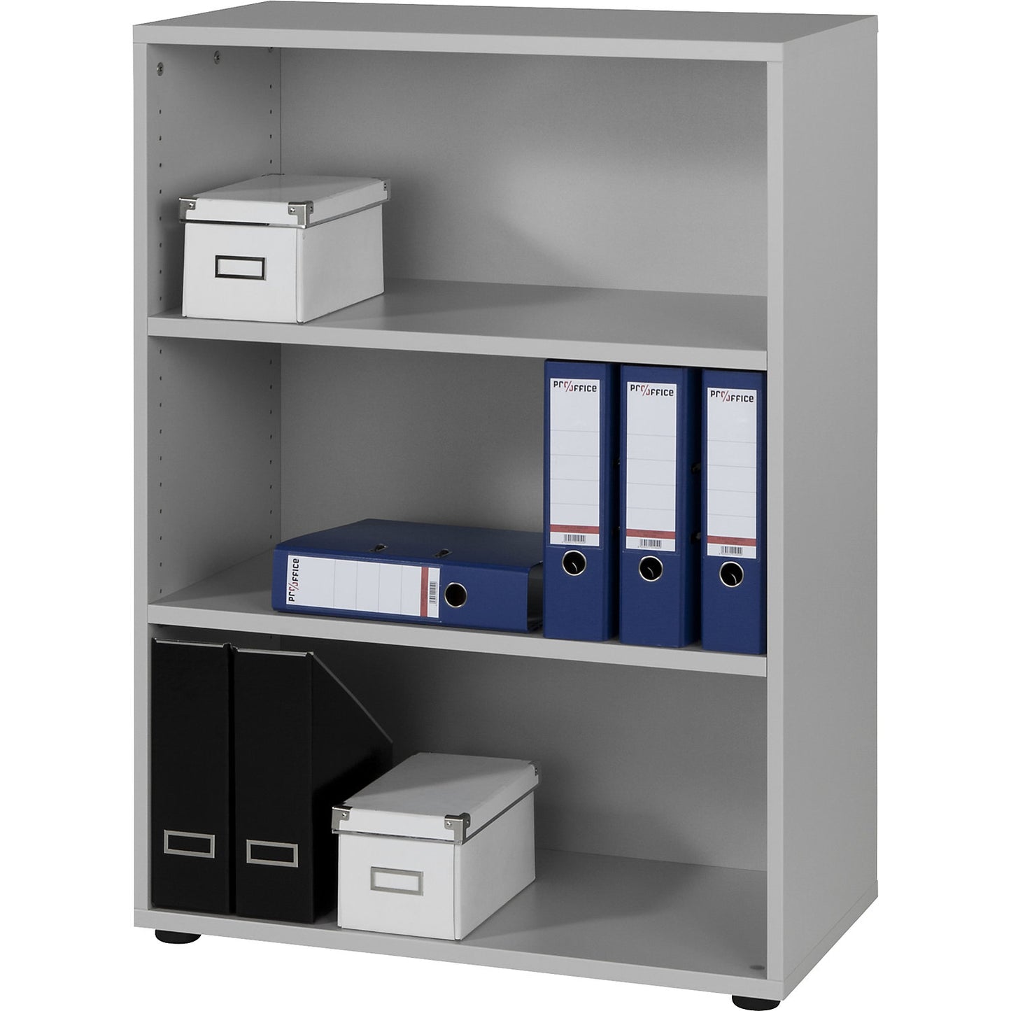 RENATUS - Shelf unit, HxW 1100 x 800 mm, 2 shelves, light grey.