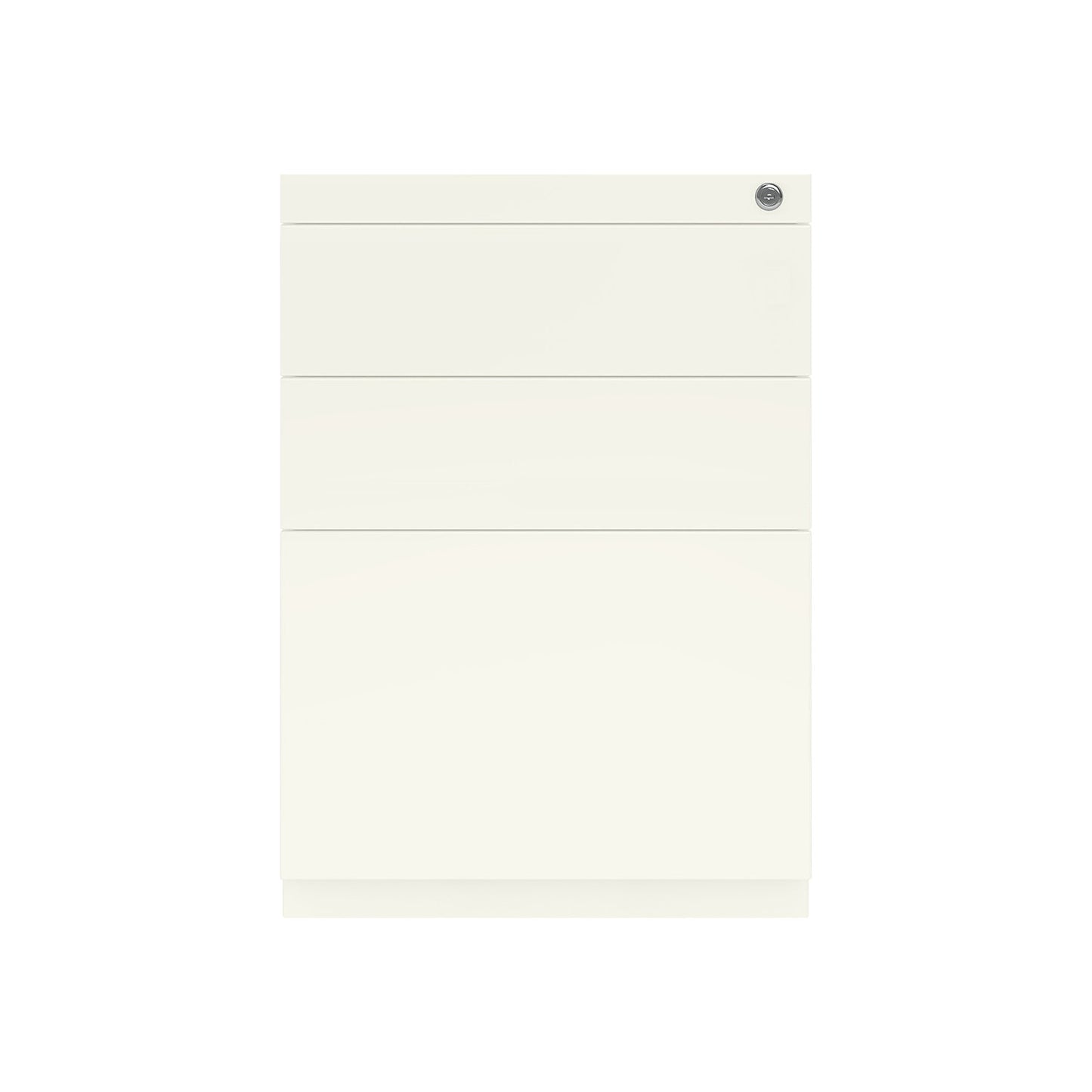 Note™ fixed pedestal, with 2 universal drawers, 1 suspension file drawer, without top, depth 775 mm, traffic white.