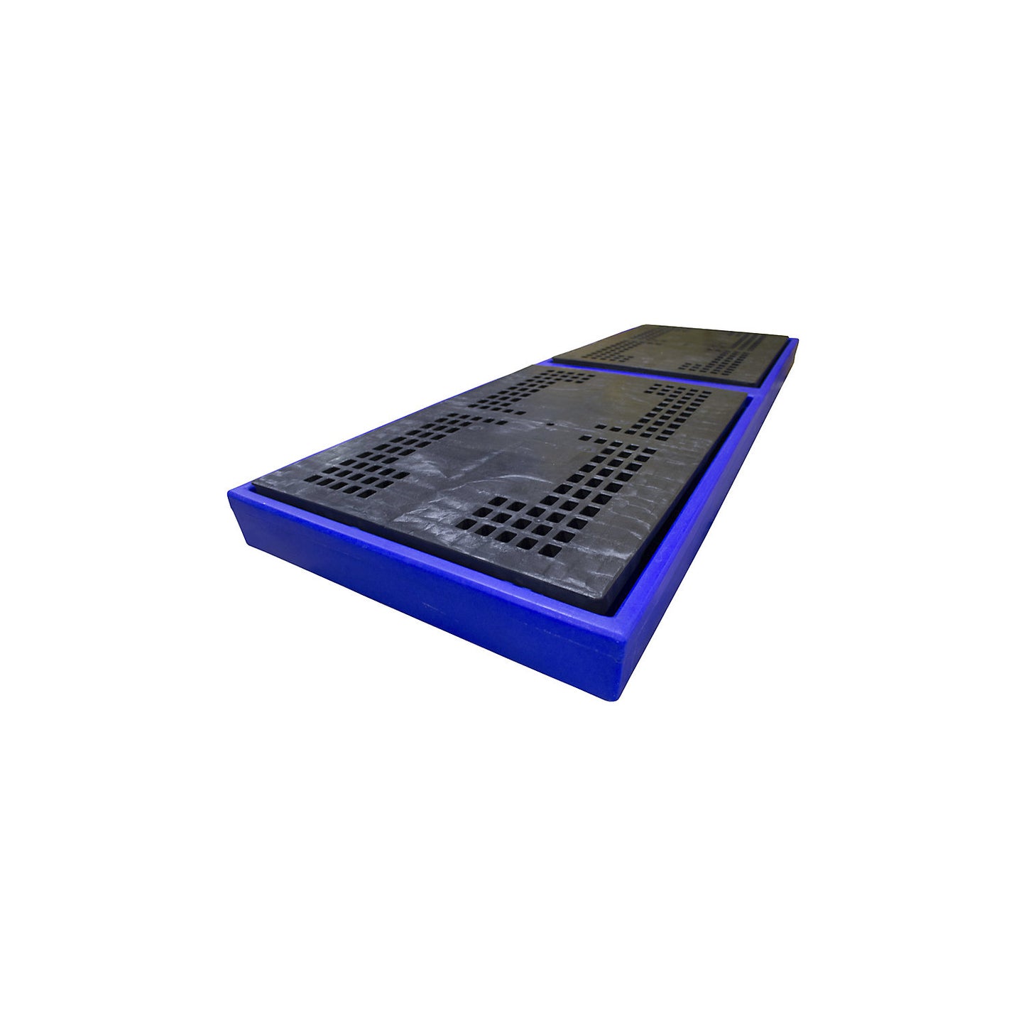 PE sump tray, LxWxH 2610 x 895 x 150 mm, sump capacity 300 l, with PE grate.