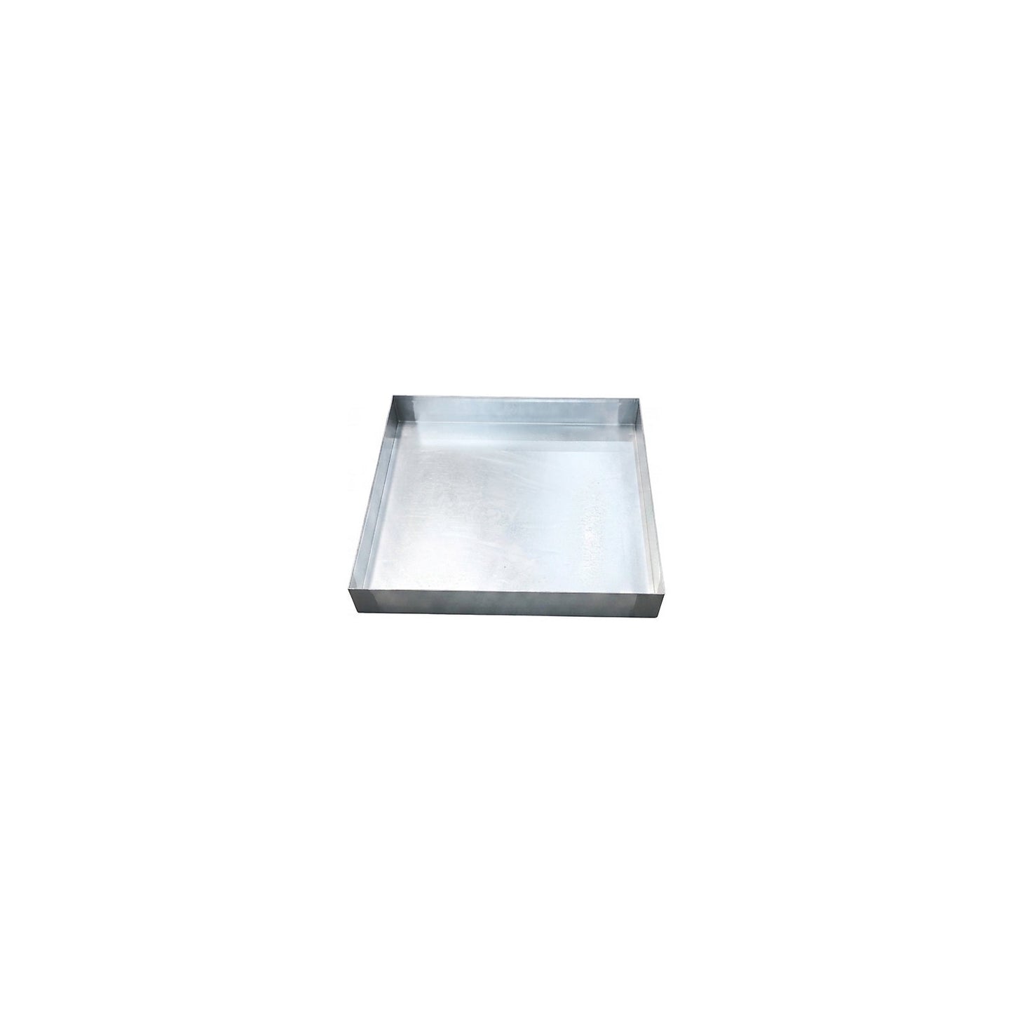 Steel sump tray for small containers, zinc plated, sump capacity 12 l, length 470 mm.