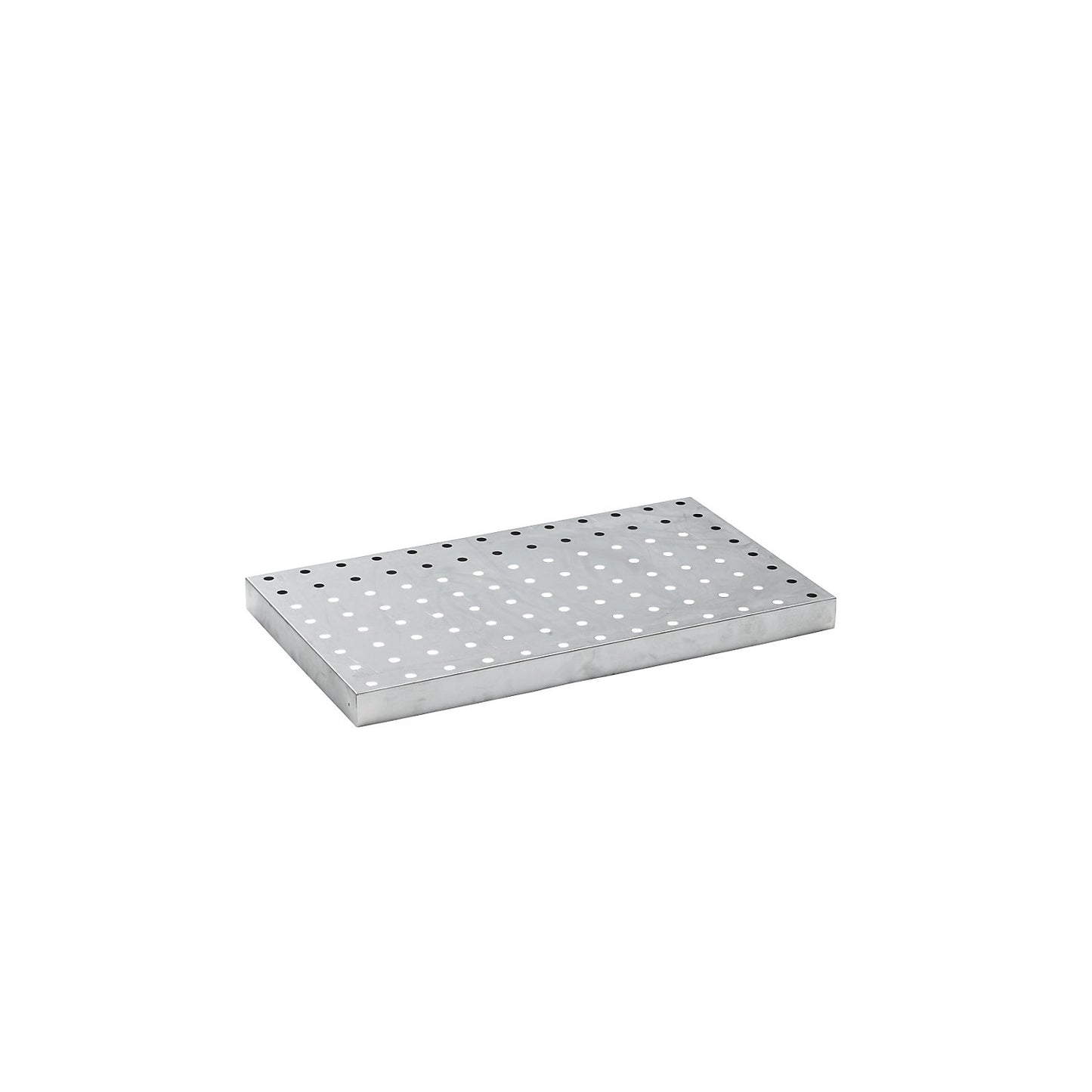 Perforated sheet metal grate, zinc plated, for LxWxH 1000 x 600 x 70 mm.