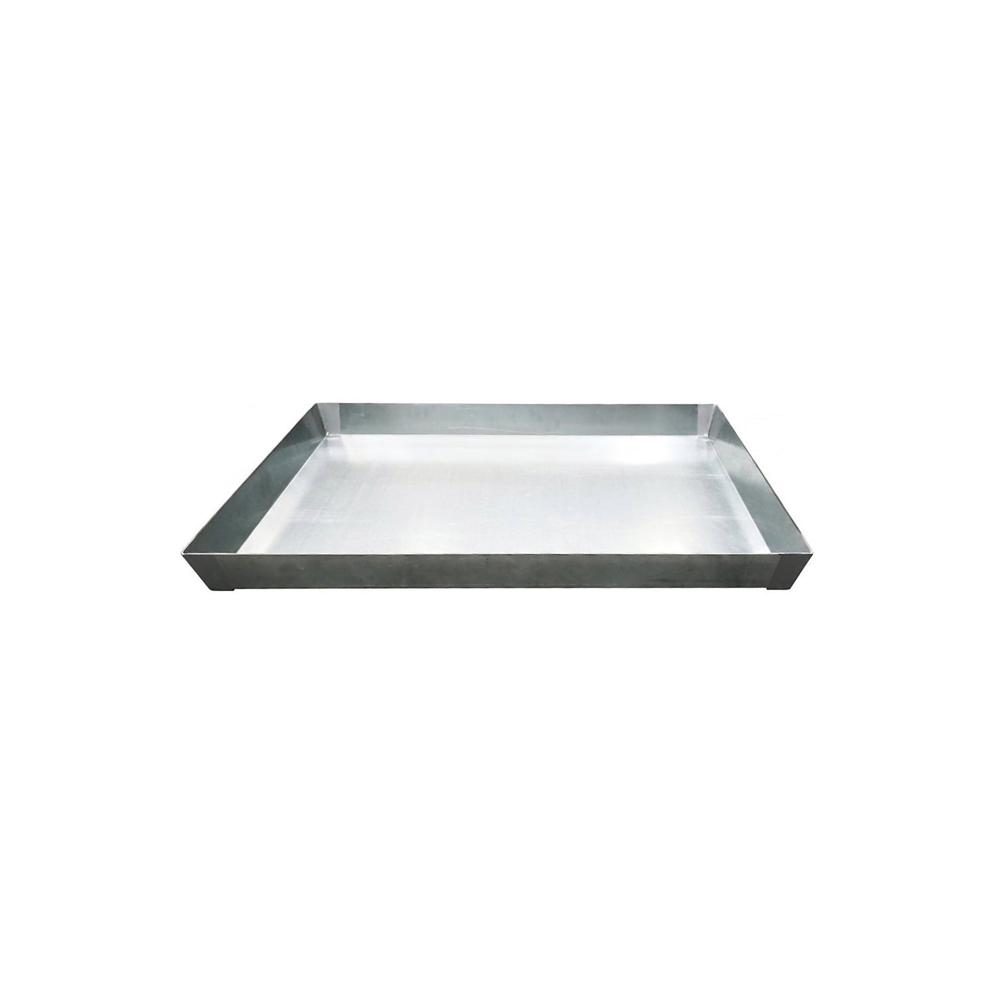 Steel small container pallet tray, sump capacity 60 l, height 100 mm, max. load 200 kg, zinc plated.