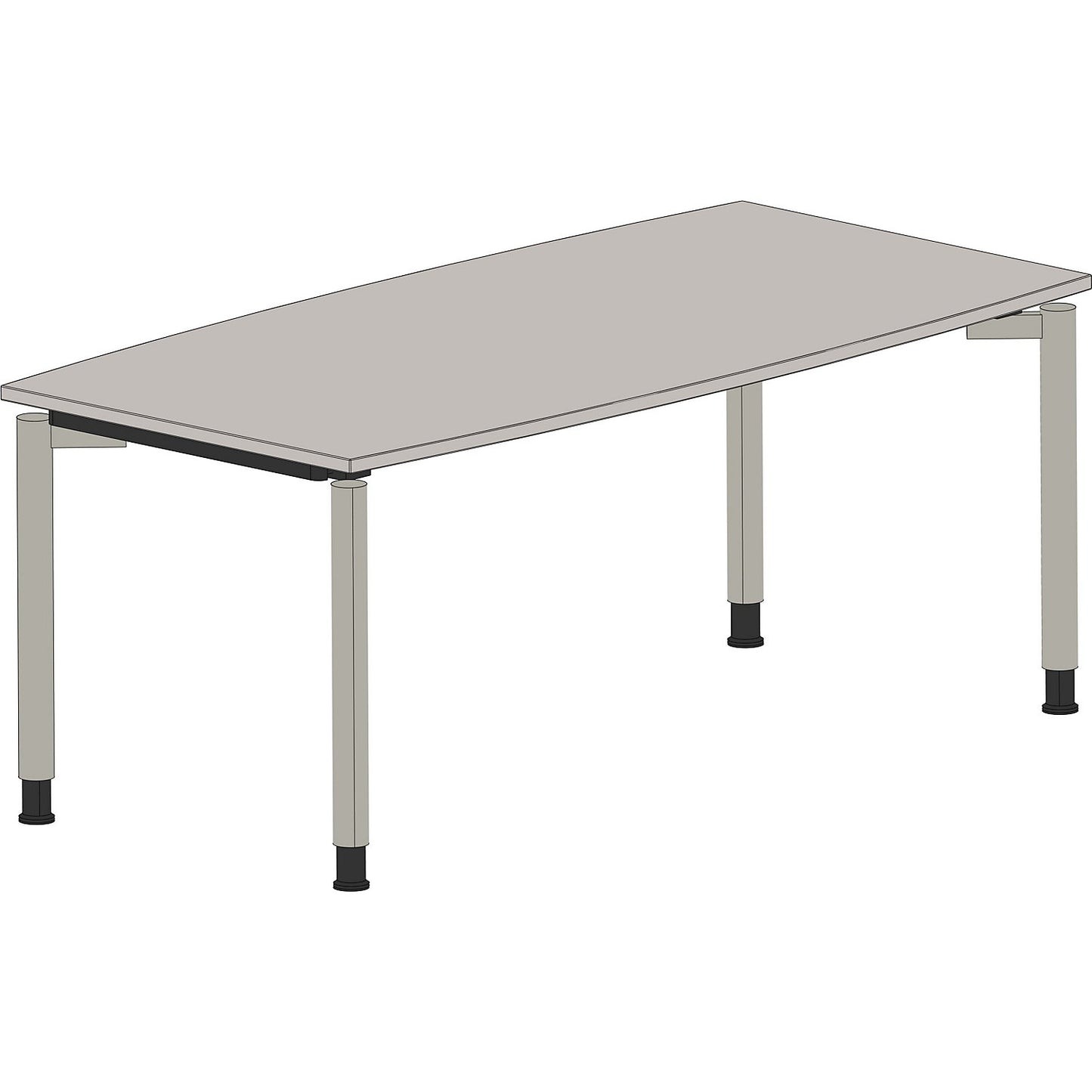 THEA - Conference table, with 4-legged frame, width 1800 mm, light grey.