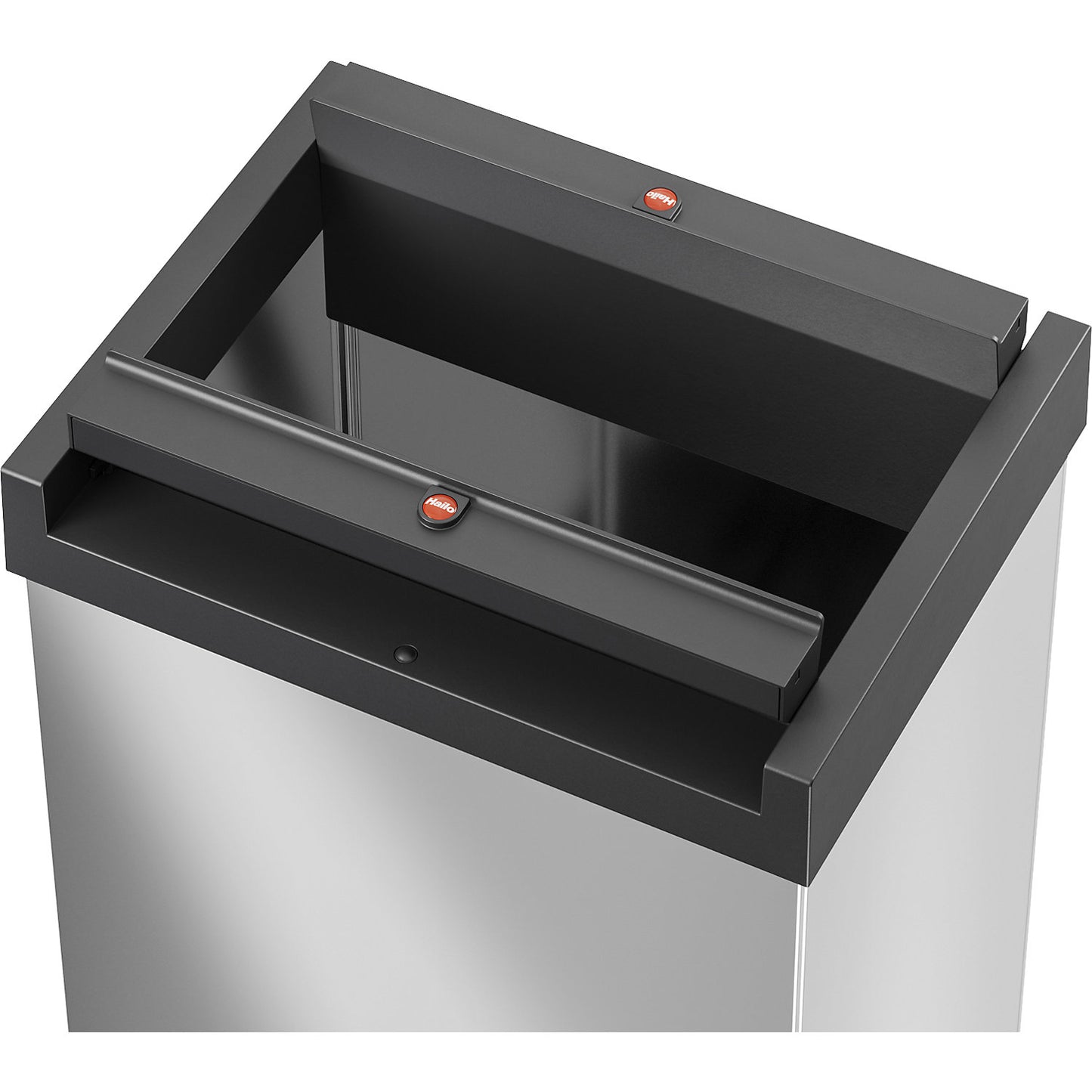 BIG-BOX SWING swing lid waste box, capacity 35 l, container stainless steel.