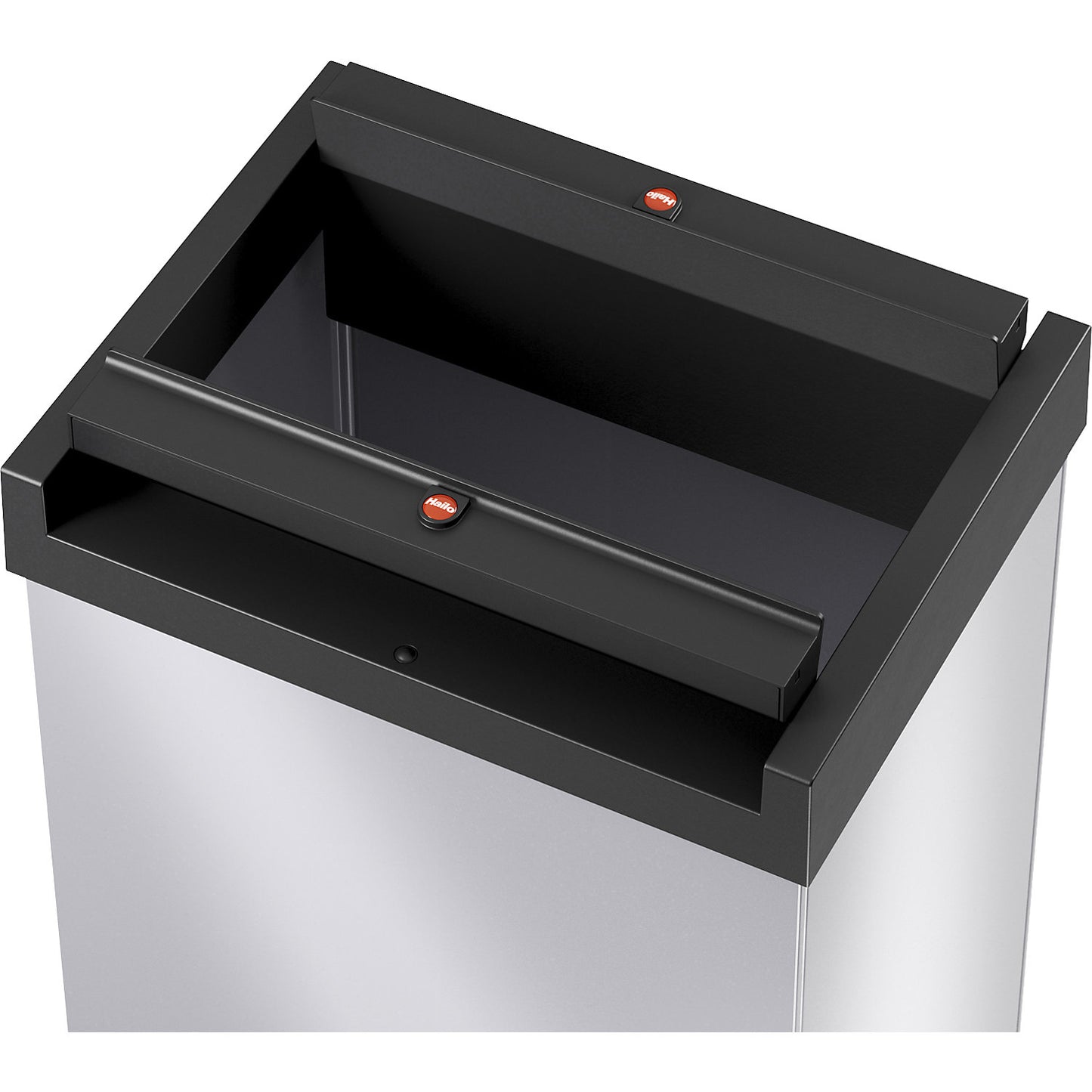 BIG-BOX SWING swing lid waste box, capacity 52 l, container silver.