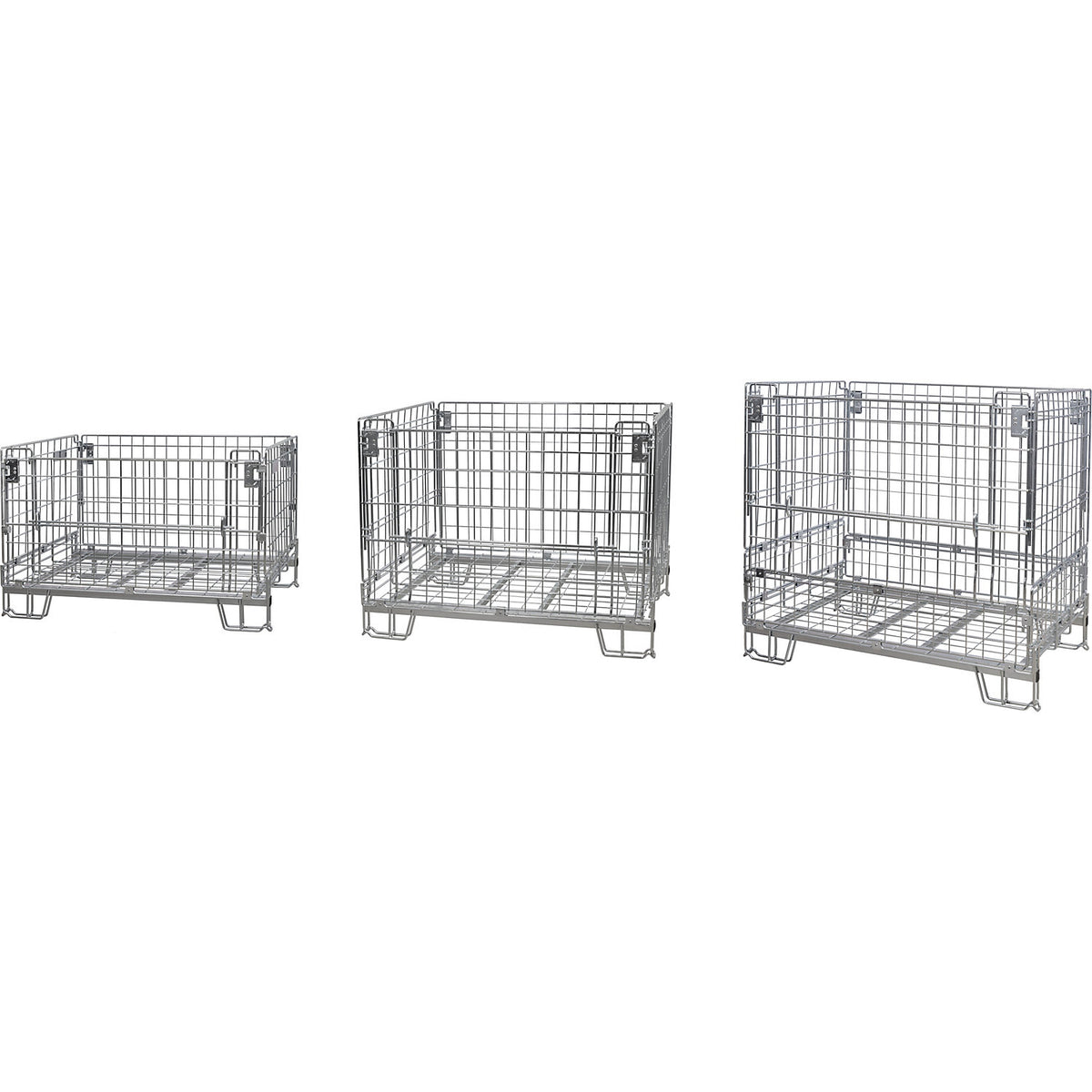 Collapsible mesh pallet, LxW 1200 x 800 mm, effective height 975 mm, stacking height 1125 mm.