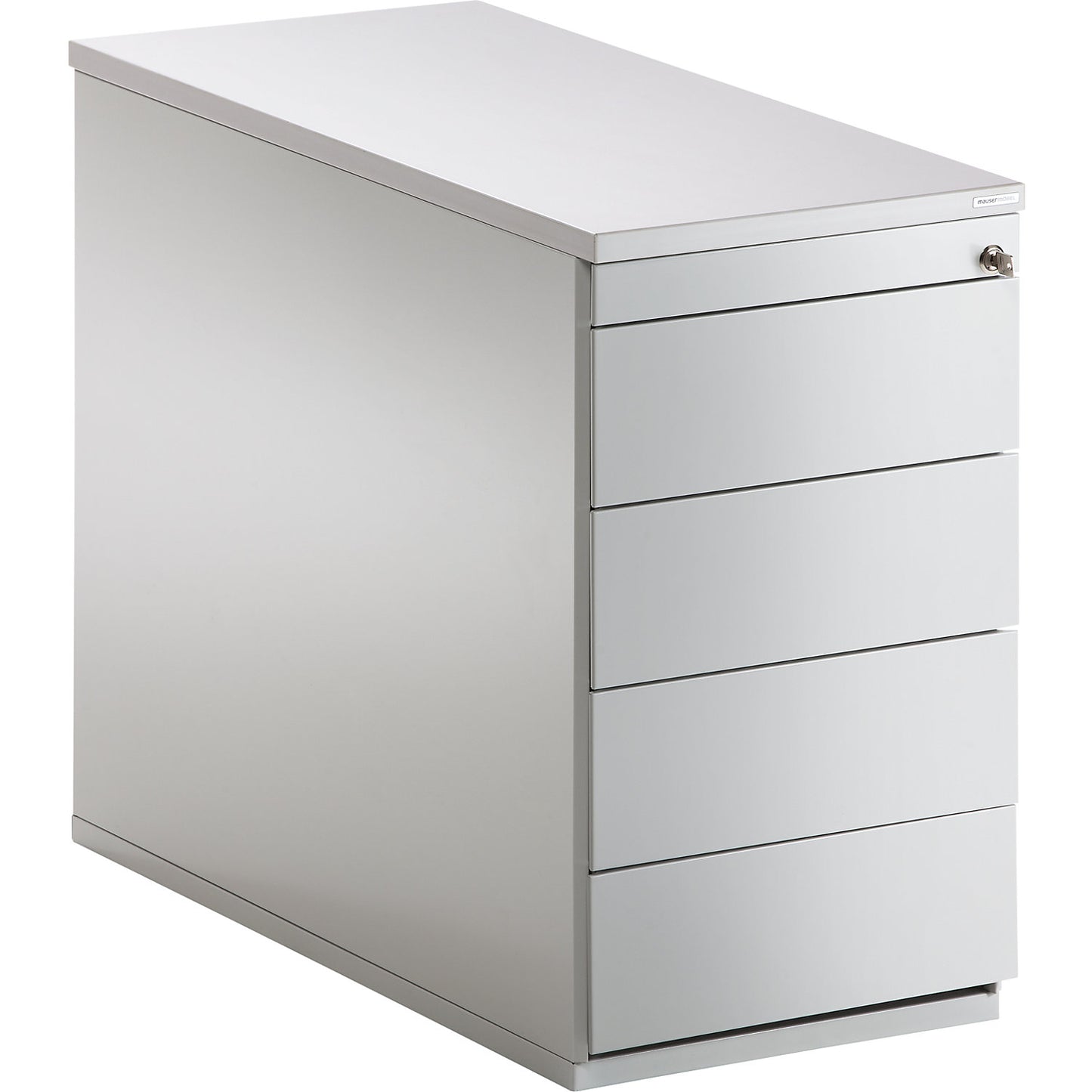 Drawer pedestal, HxD 720 x 800 mm, 4 drawers, light grey / light grey / light grey.
