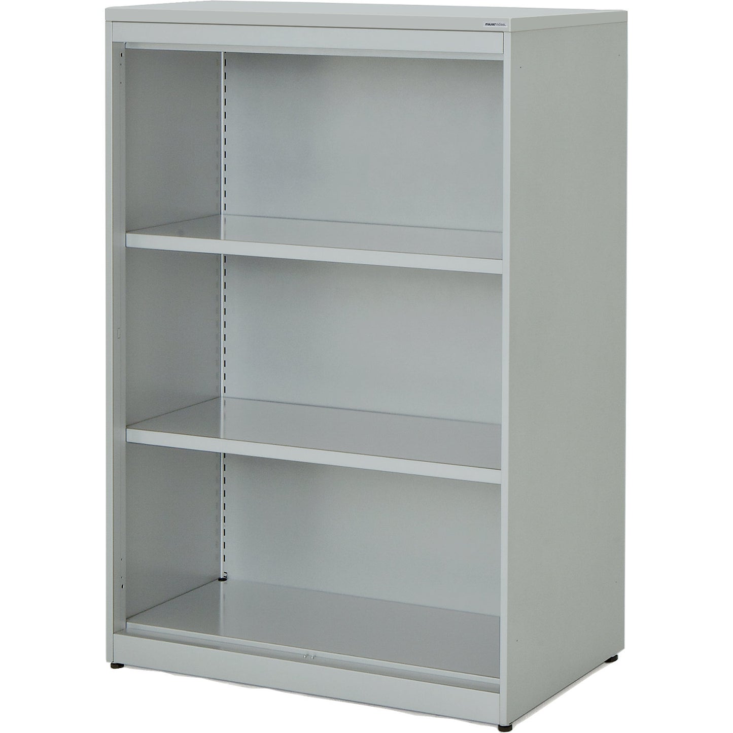 Combination shelf unit, HxWxD 1180 x 800 x 432 mm, plastic panel, 2 shelves, light grey.