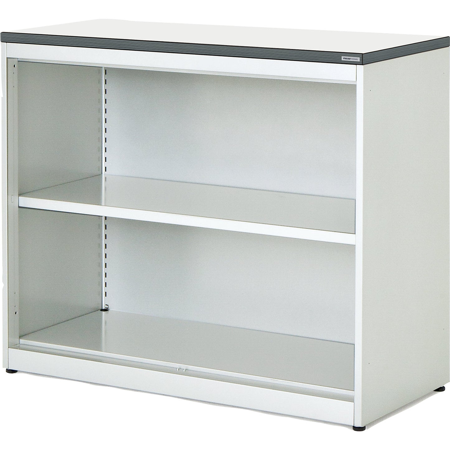 Combination shelf unit, HxWxD 830 x 1000 x 432 mm, plastic panel, 1 shelf, pure white / white.