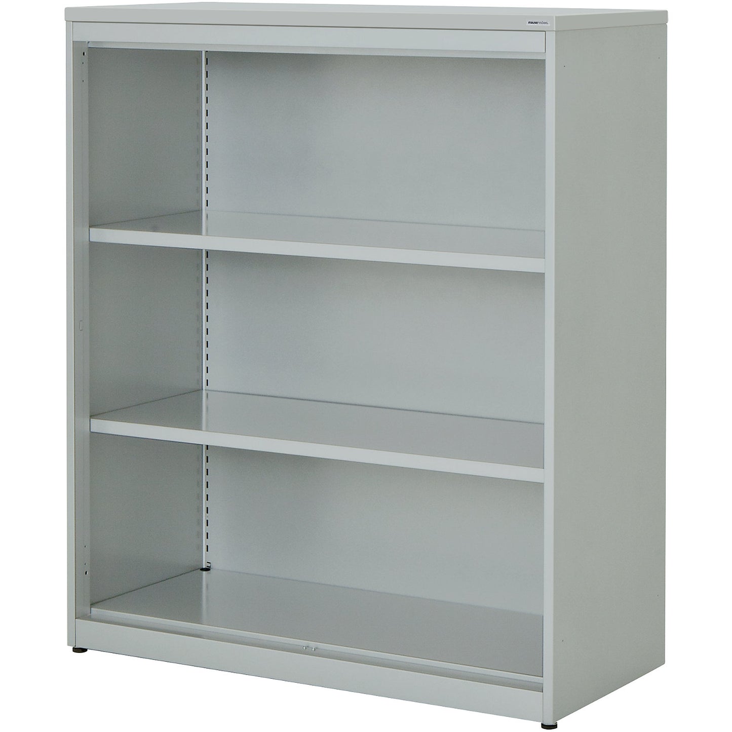 Combination shelf unit, HxWxD 1180 x 1000 x 432 mm, plastic panel, 2 shelves, light grey.