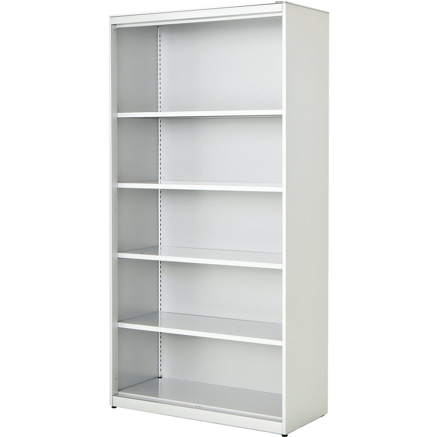 Combination shelf unit, HxWxD 1956 x 1000 x 432 mm, steel panel, 4 shelves, pure white.