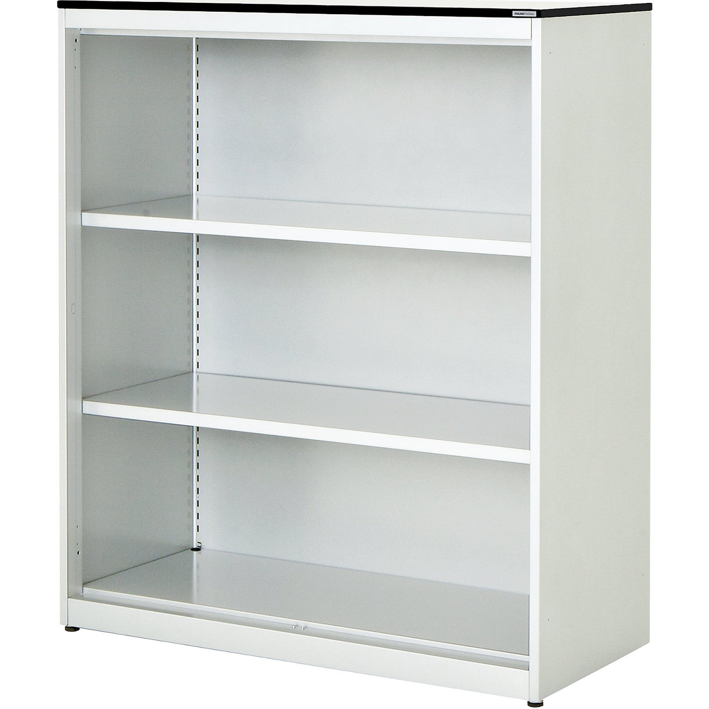Combination shelf unit, HxWxD 1168 x 1000 x 432 mm, solid core panel, 2 shelves, pure white / white.