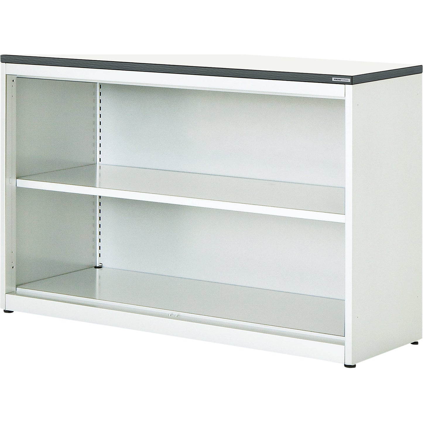 Combination shelf unit, HxWxD 830 x 1200 x 432 mm, plastic panel, 1 shelf, pure white / white.