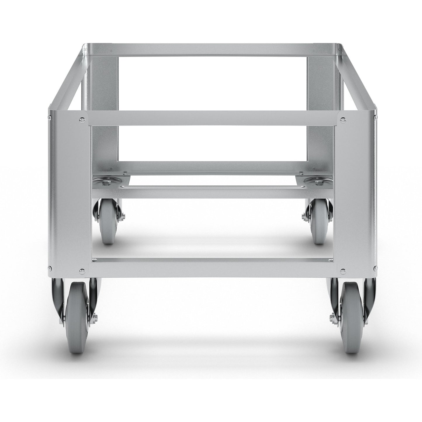 Aluminium slide-under trolley W152, for aluminium cases, external LxWxH 790 x 590 x 452.5 mm.