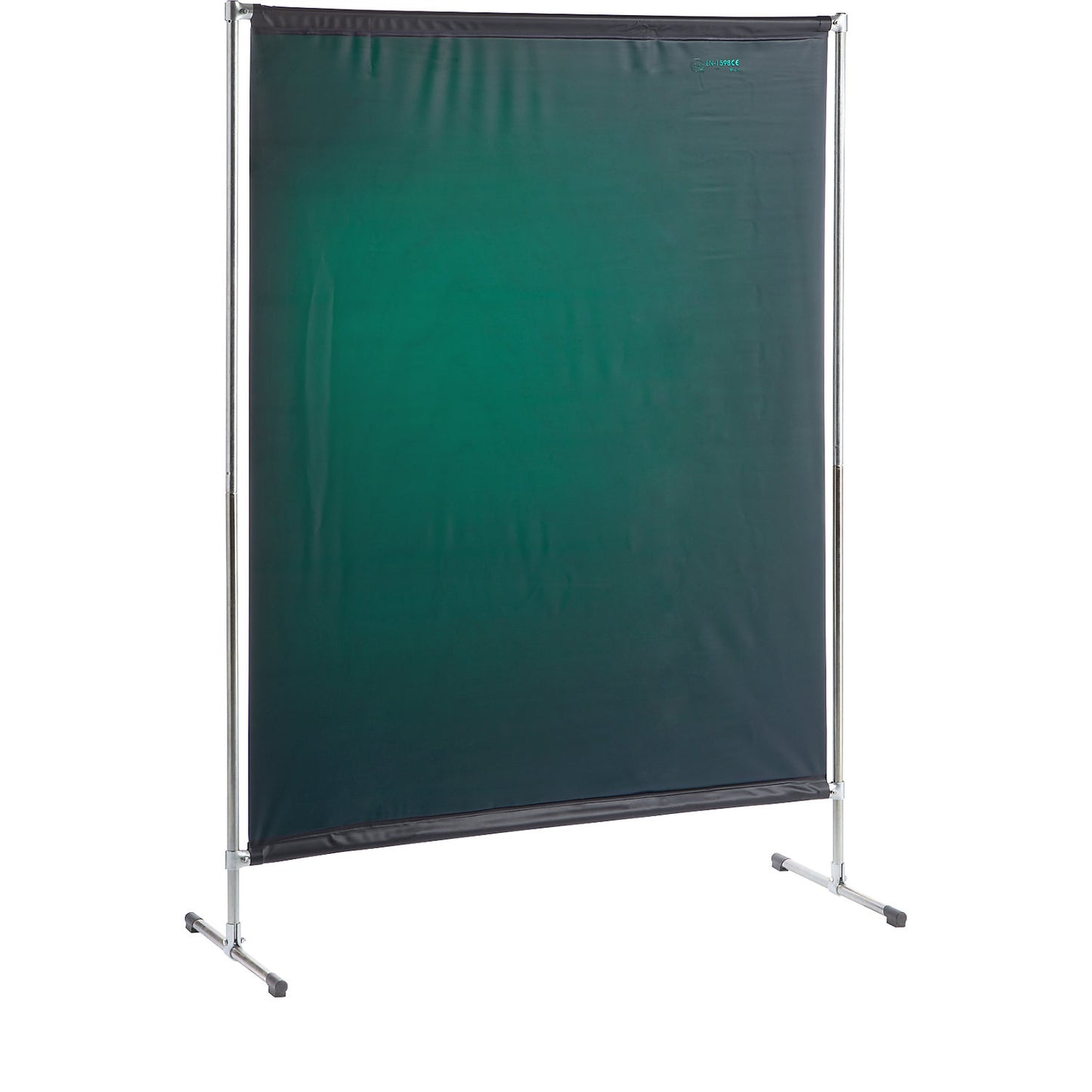 BASIC welder's screen, mobile, WxH 1400 x 2000 mm, with ISO standard, dark green.